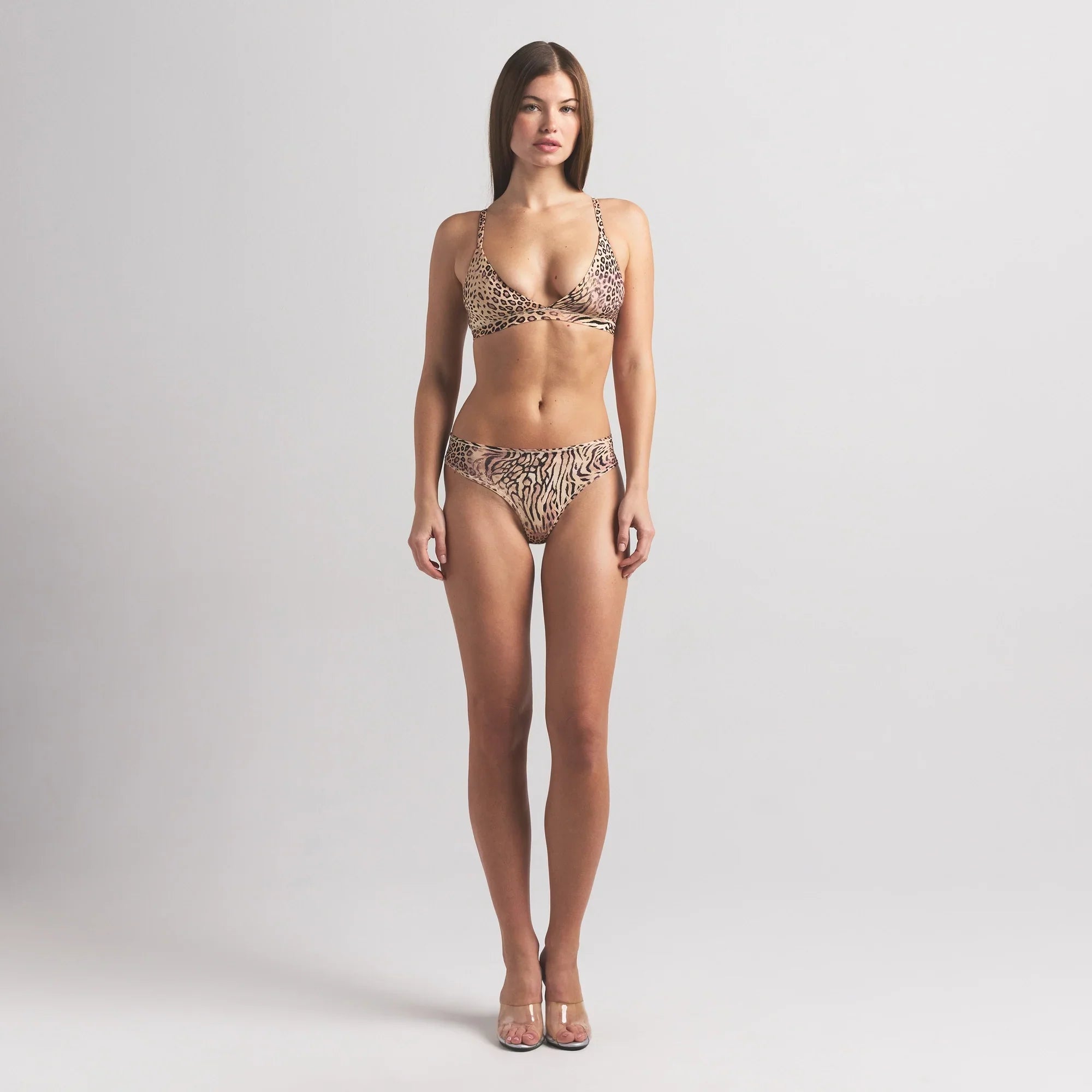 SKIMS FITS EVERYBODY TRIANGLE BRALETTE | SAND MULTI ANIMAL