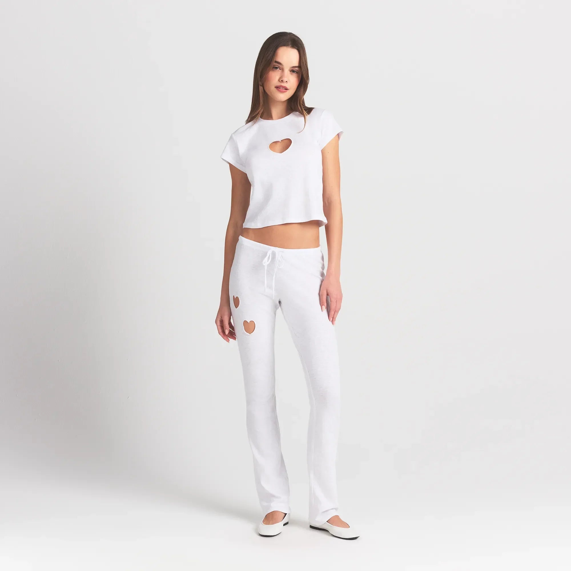 SKIMS WORN IN JERSEY HEART STRAIGHT LEG PANT | SNOW