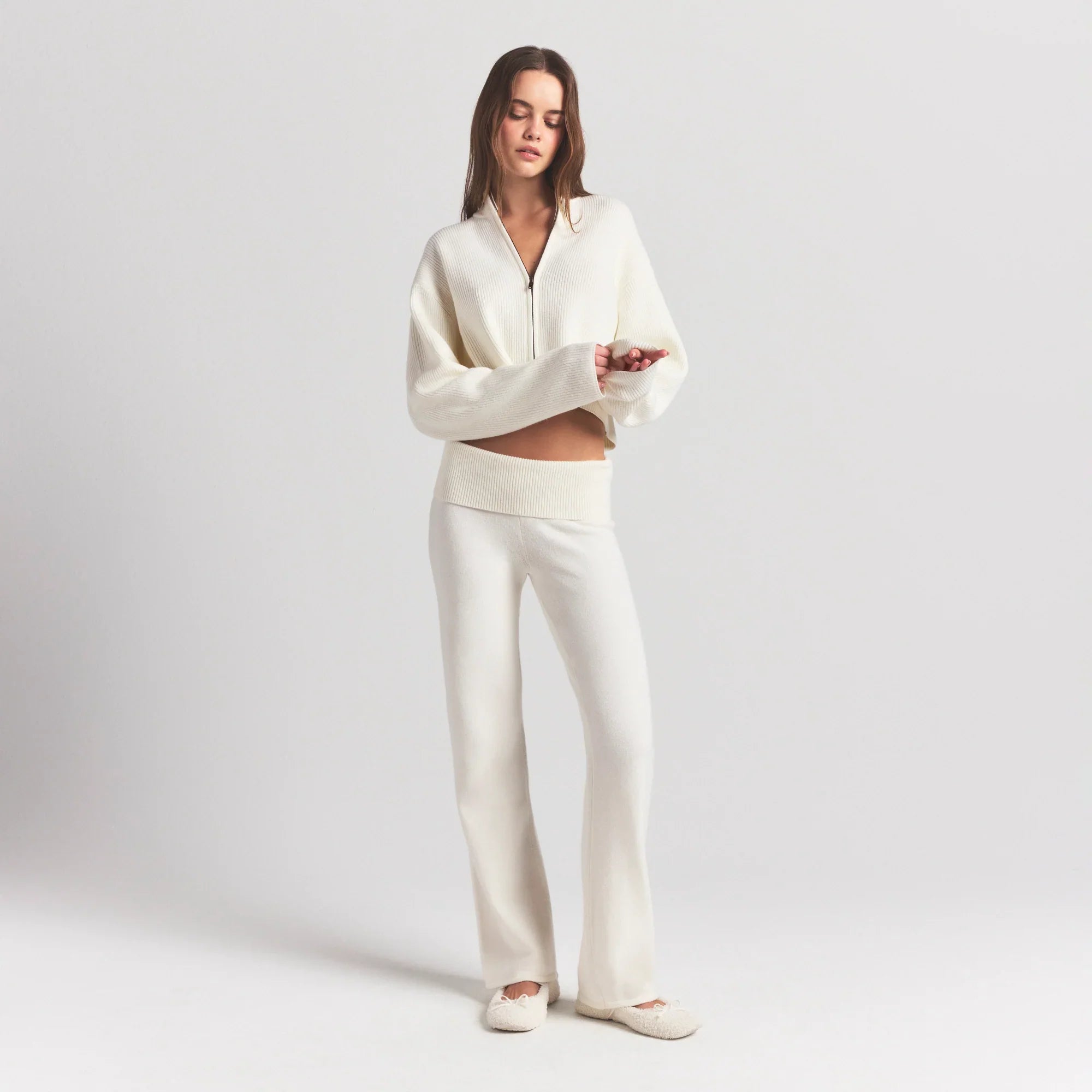 SKIMS SWEATER KNITS FOLDOVER PANT | IVORY