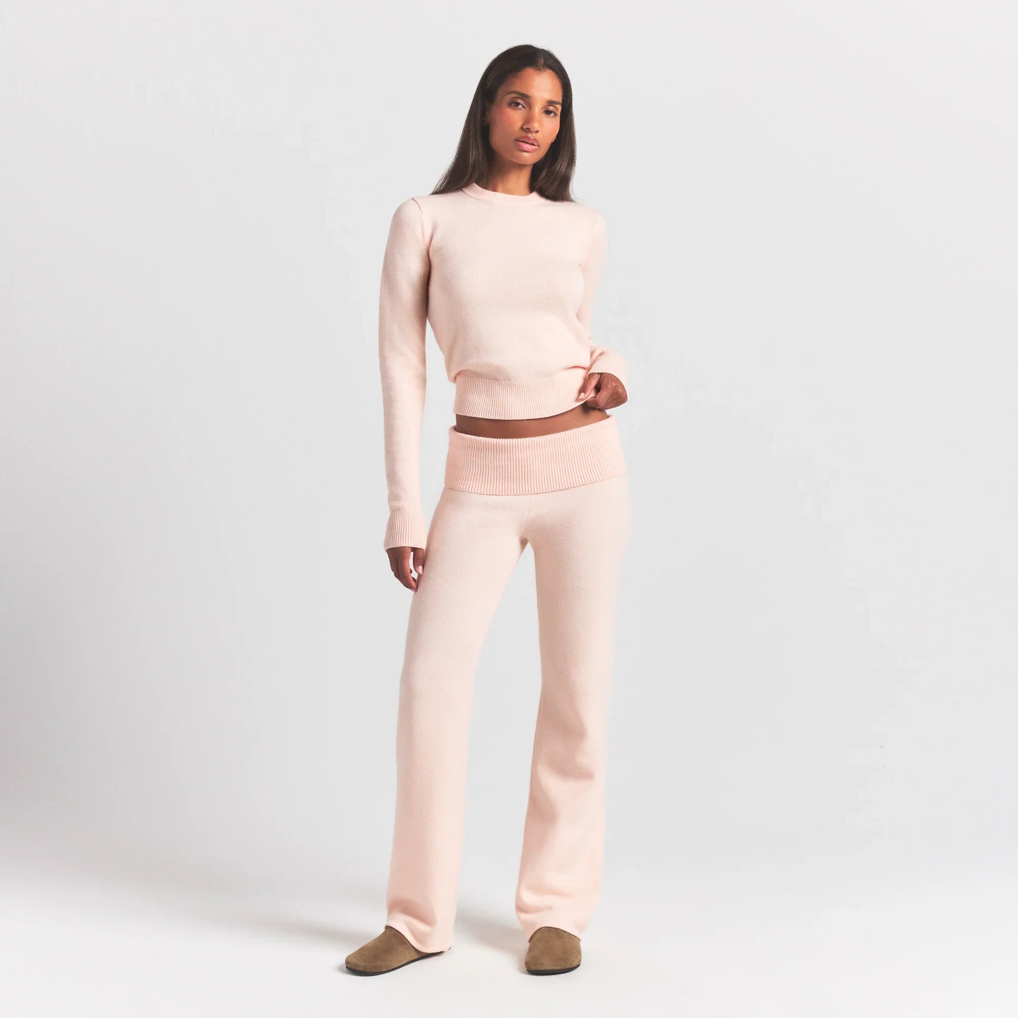 SKIMS SWEATER KNITS FOLDOVER PANT | PRIMROSE