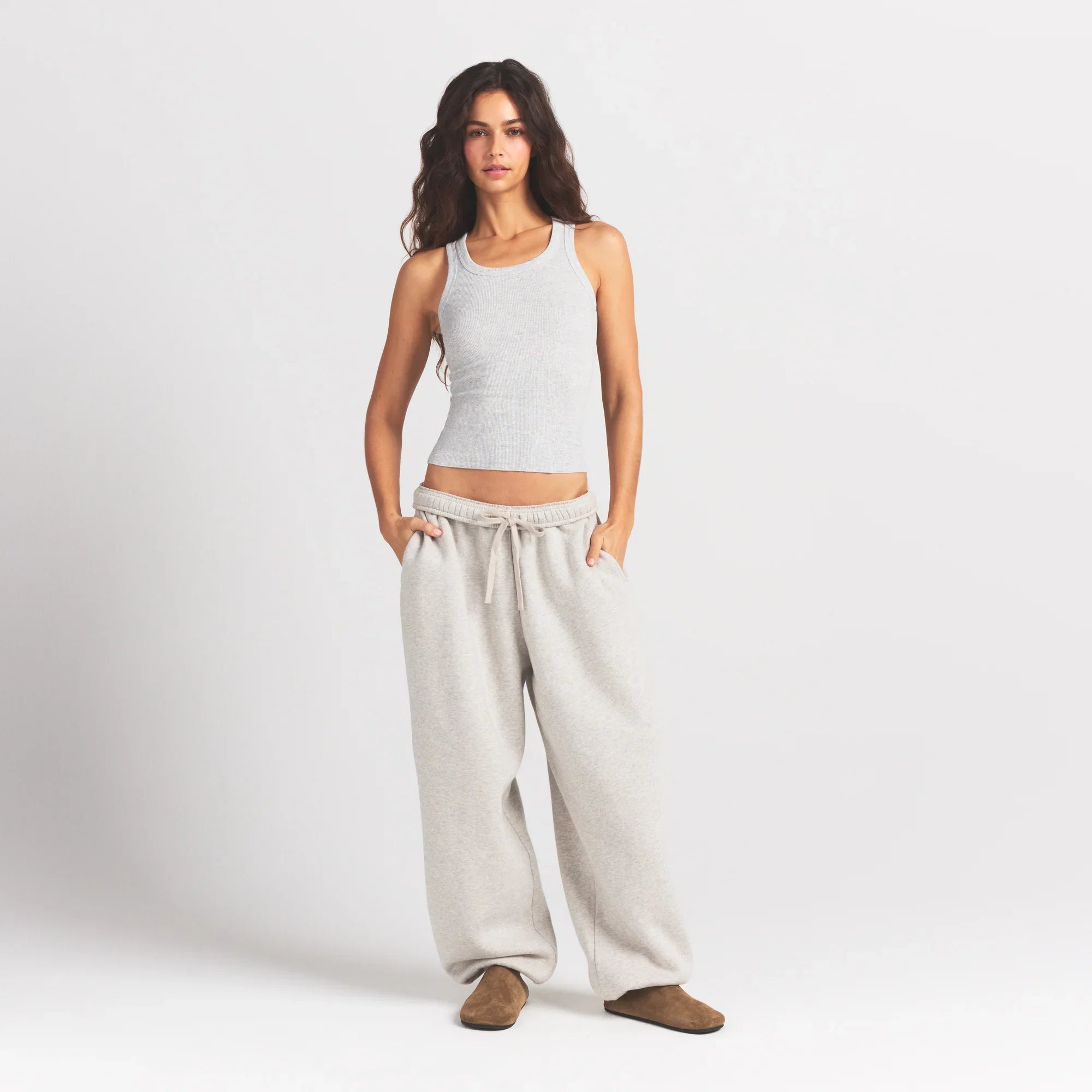 SKIMS HEAVYWEIGHT FLEECE OVERBedenD JOGGER | HEATHER GREY