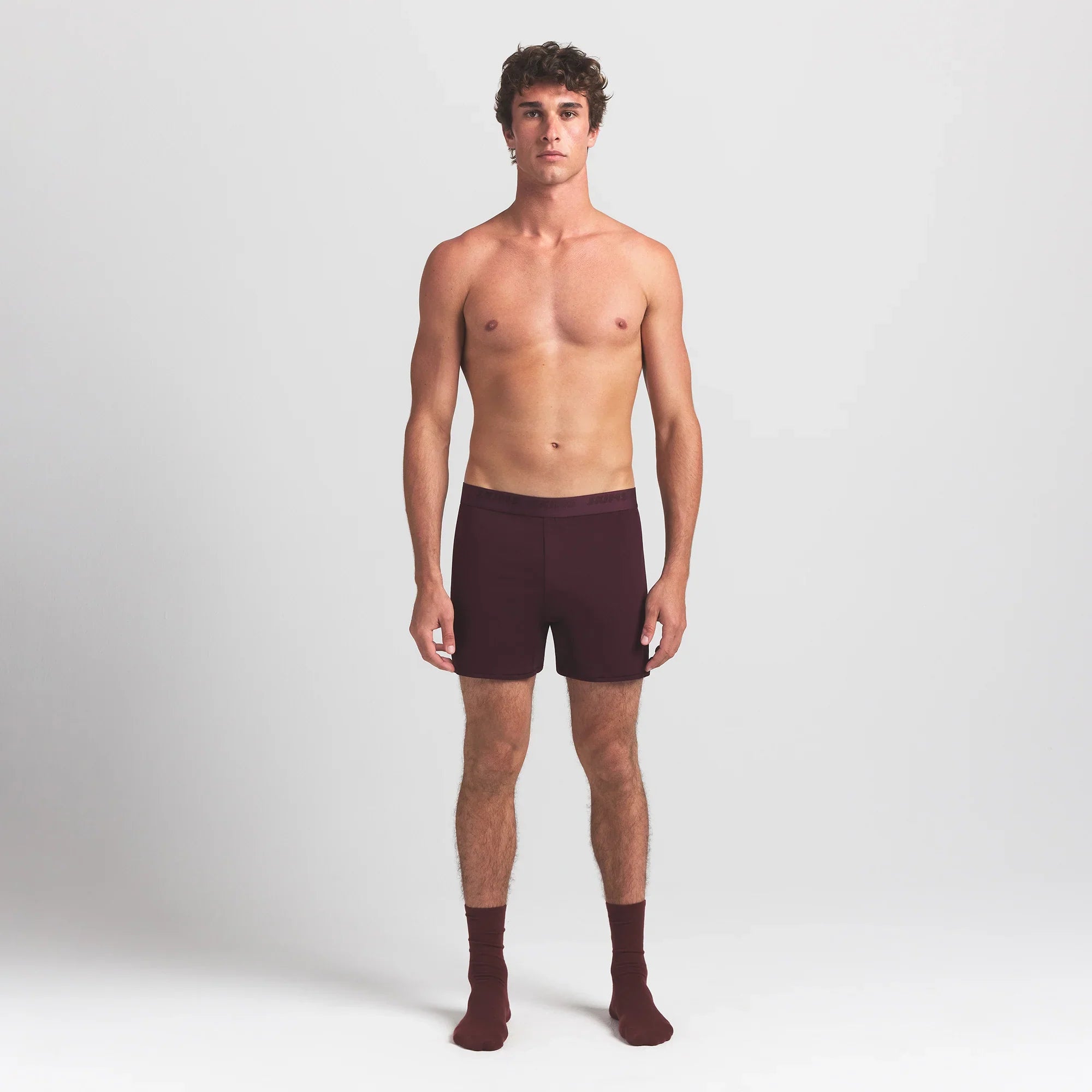 SKIMS STRETCH MENS KNIT BOXER | CURRANT