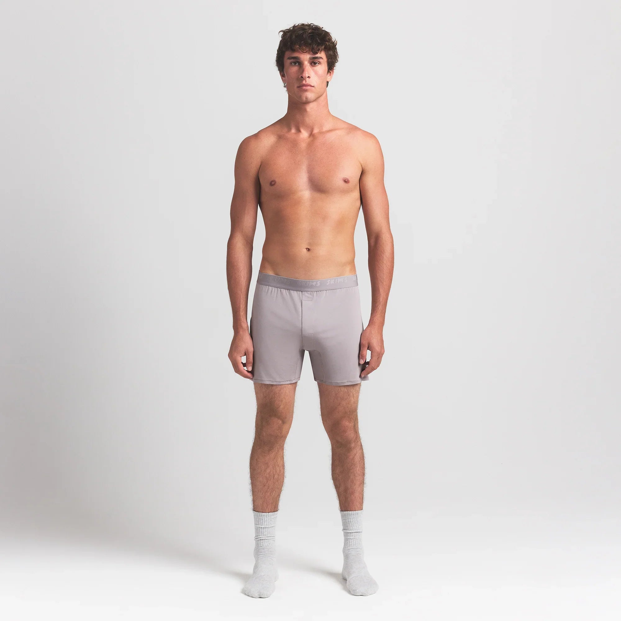 SKIMS STRETCH MENS KNIT BOXER | OYSTER