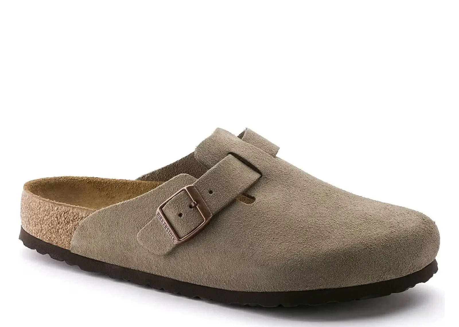 Birkenstock Boston Soft Footbed Suede Taupe - My Suti