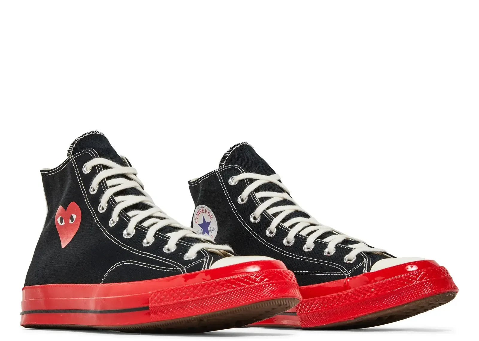 Converse Chuck Taylor All Star 70 Hi Comme Des Garcons Play Black Red Midsole - My Suti