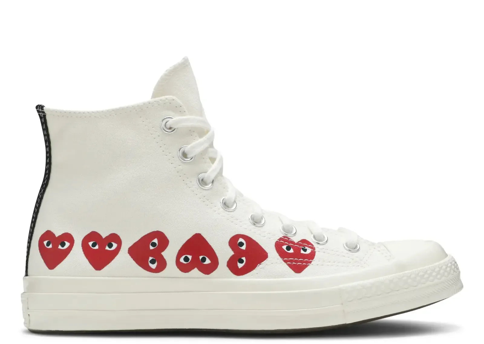 Converse Chuck Taylor All Star 70 Hi Comme Des Garcons PLAY Multi-Heart White - My Suti