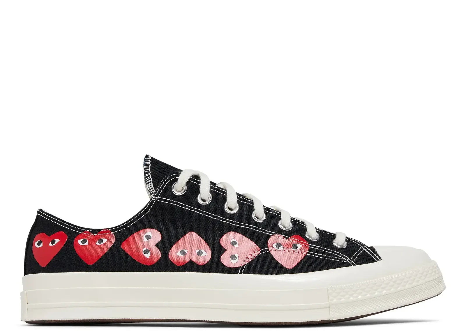 Converse Chuck Taylor All Star 70 Ox Comme Des Garcons PLAY Multi-Heart Black - My Suti