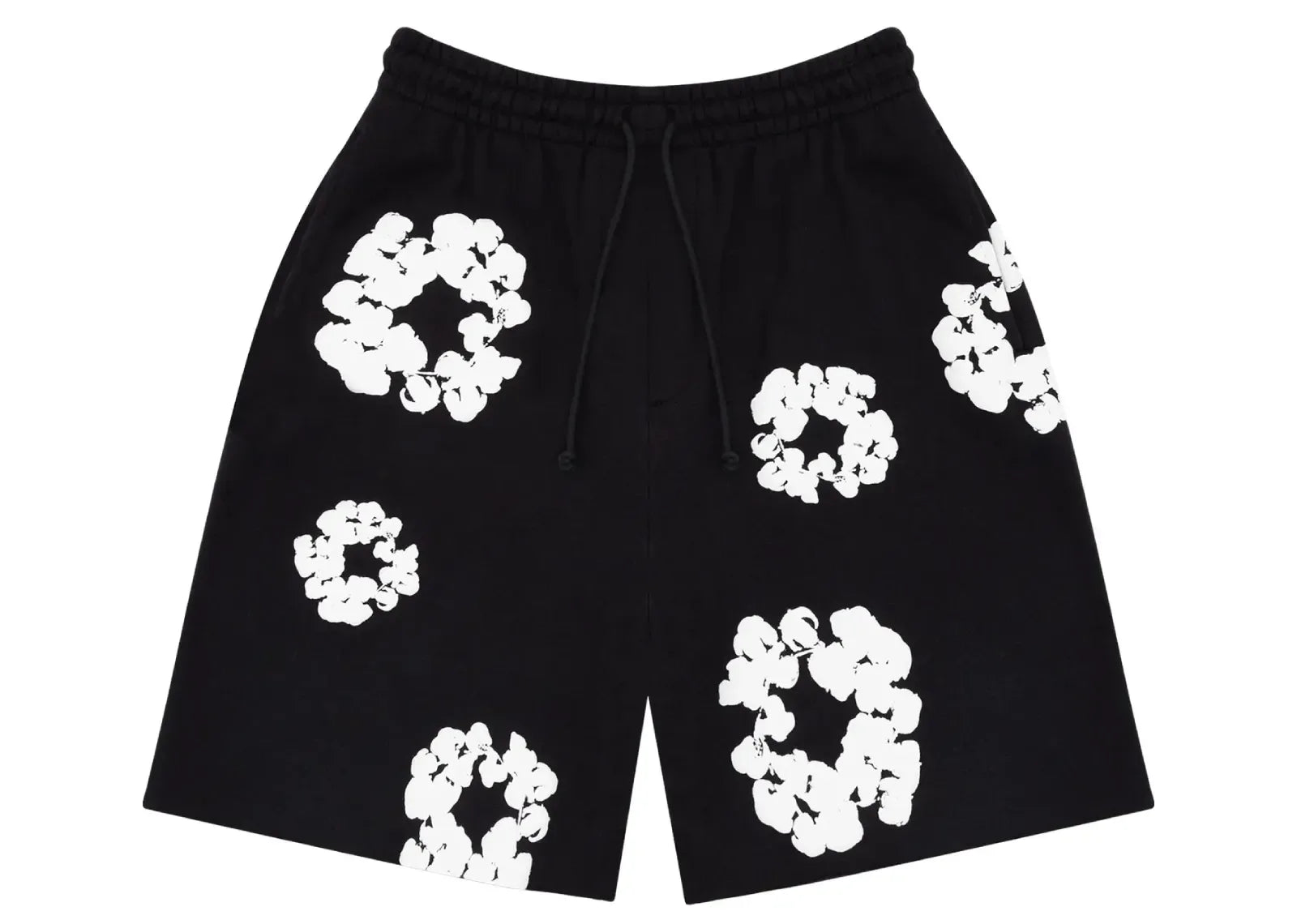Denim Tears The Cotton Wreath Shorts Black - My Suti