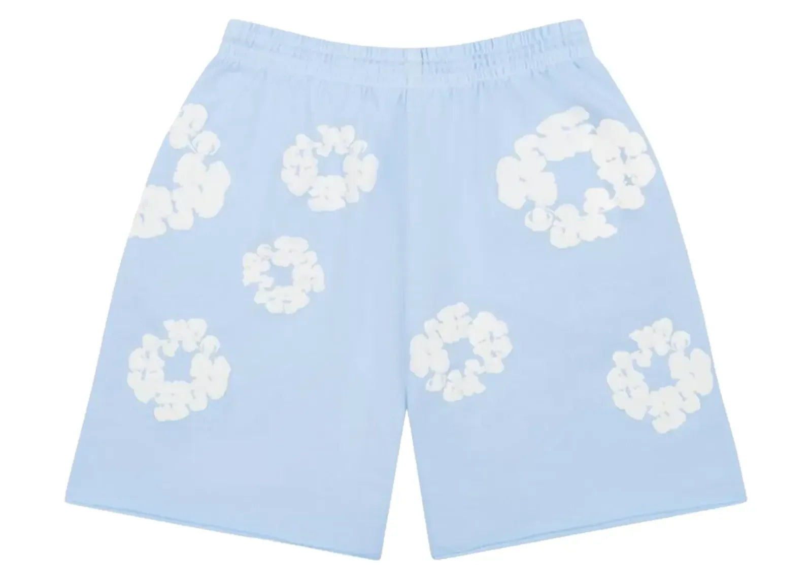 Denim Tears The Cotton Wreath Sweatshorts Powder Blue - My Suti