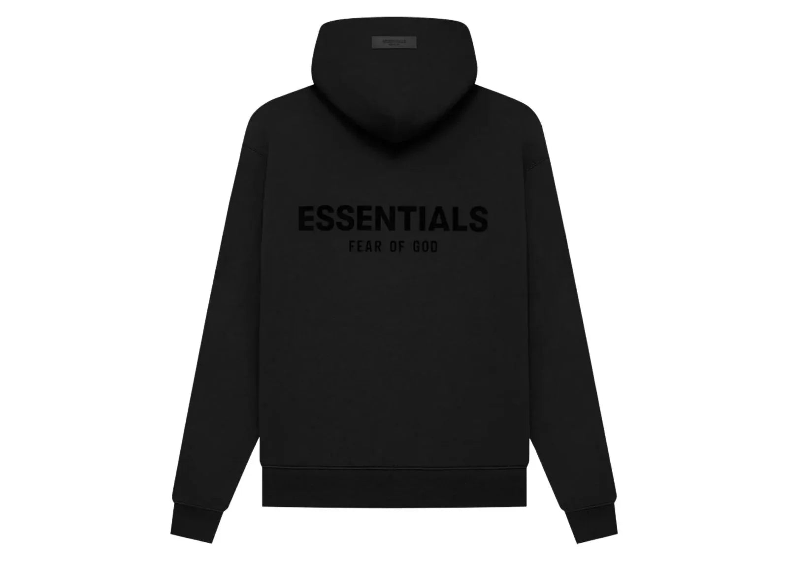 Fear Of God Essentials Pullover Chest Logo Hoodie Stretch Limo Black - My Suti
