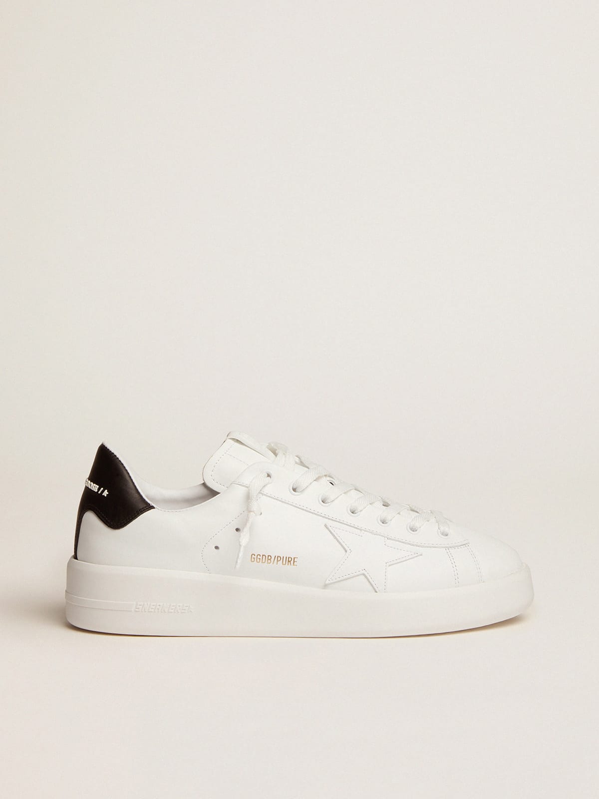 Golden Goose Men's Purestar with leather star and black leather heel tab