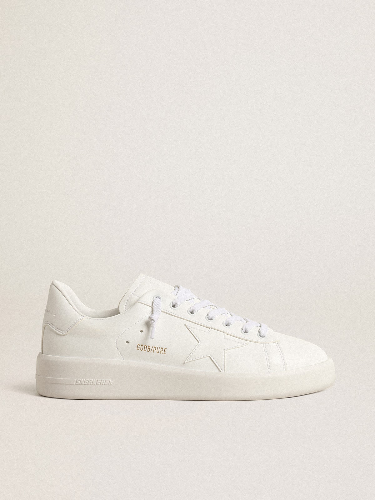 Golden Goose Men’s bio-based Purestar with white star and heel tab