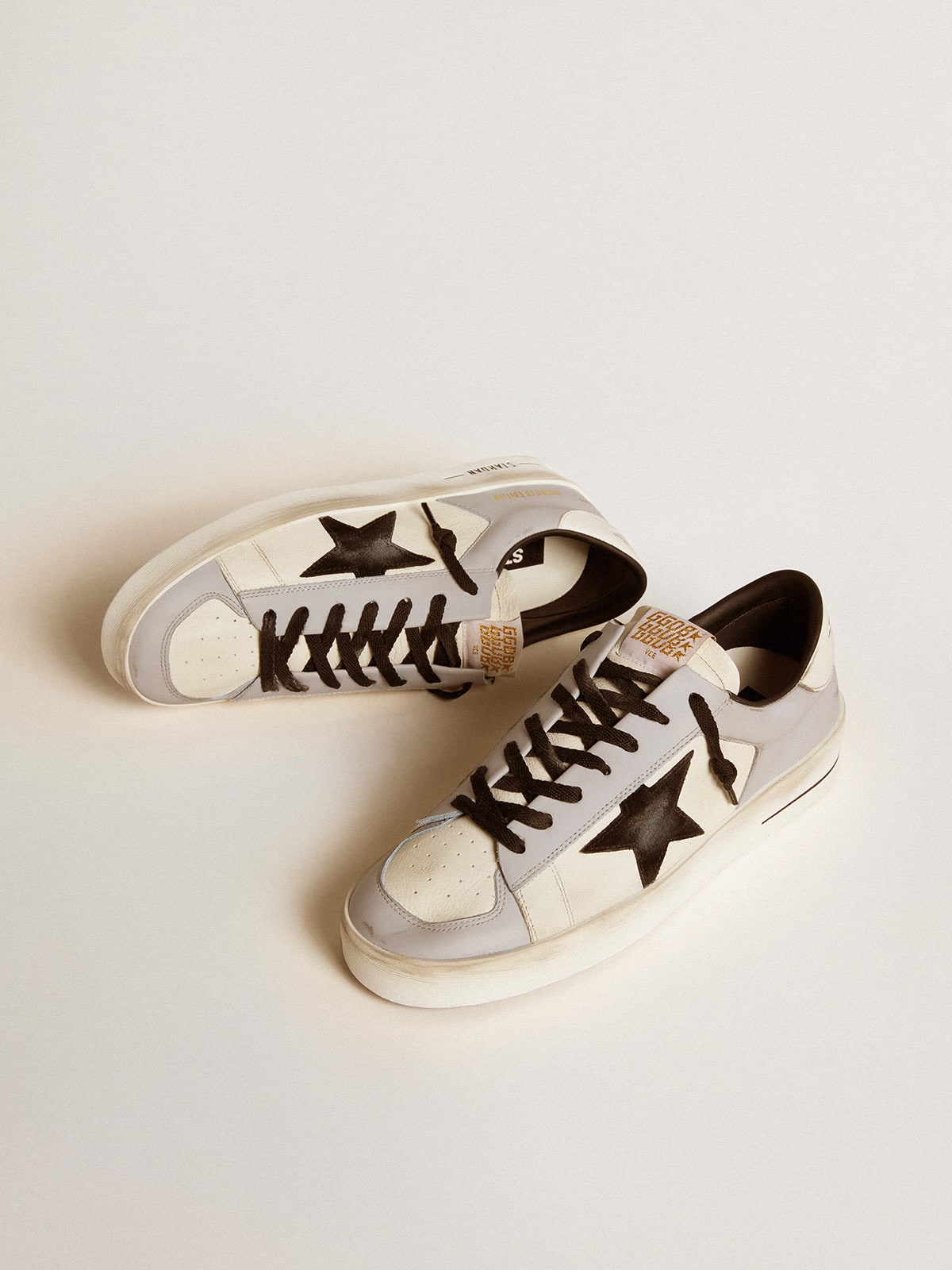 Golden Goose Men’s Stardan LTD in nappa and leather with suede star and leather heel tab