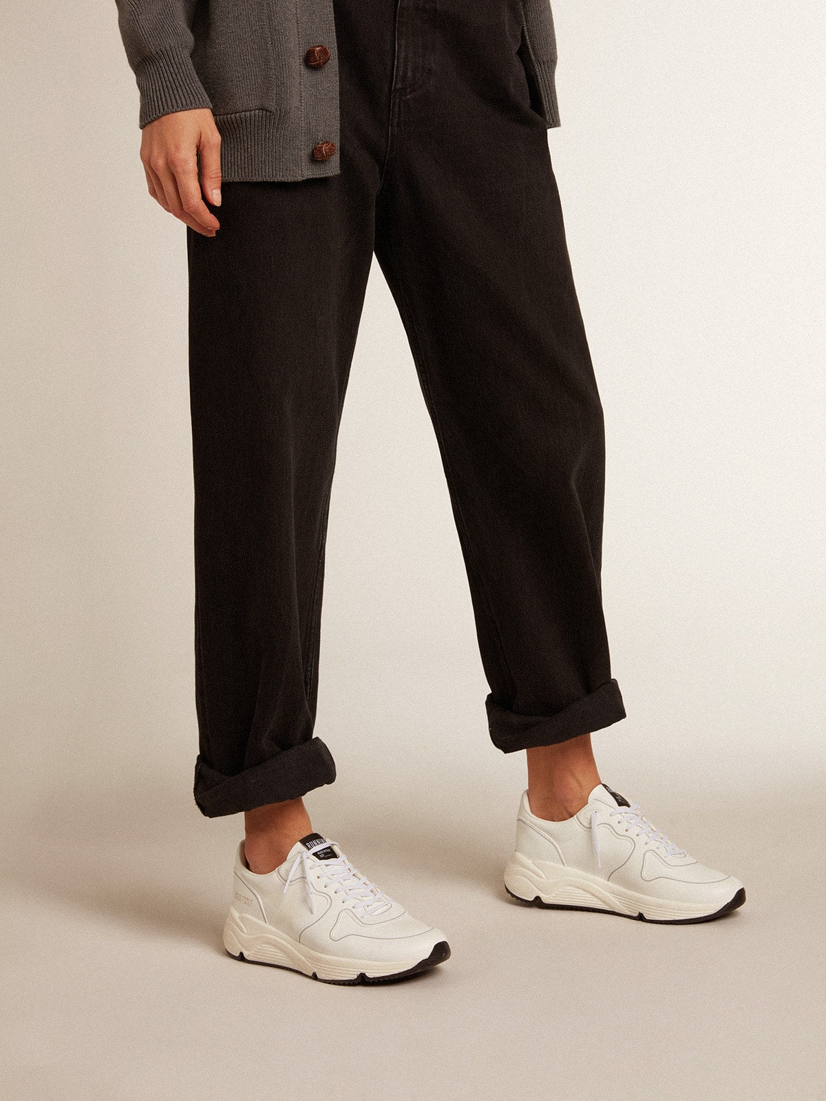 Golden Goose Women’s bio-based Running Sole with white star and heel tab