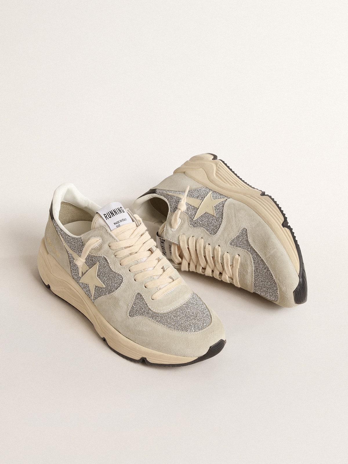 Golden Goose Women's Running Sole embellished with Swarovski crystals and ivory star