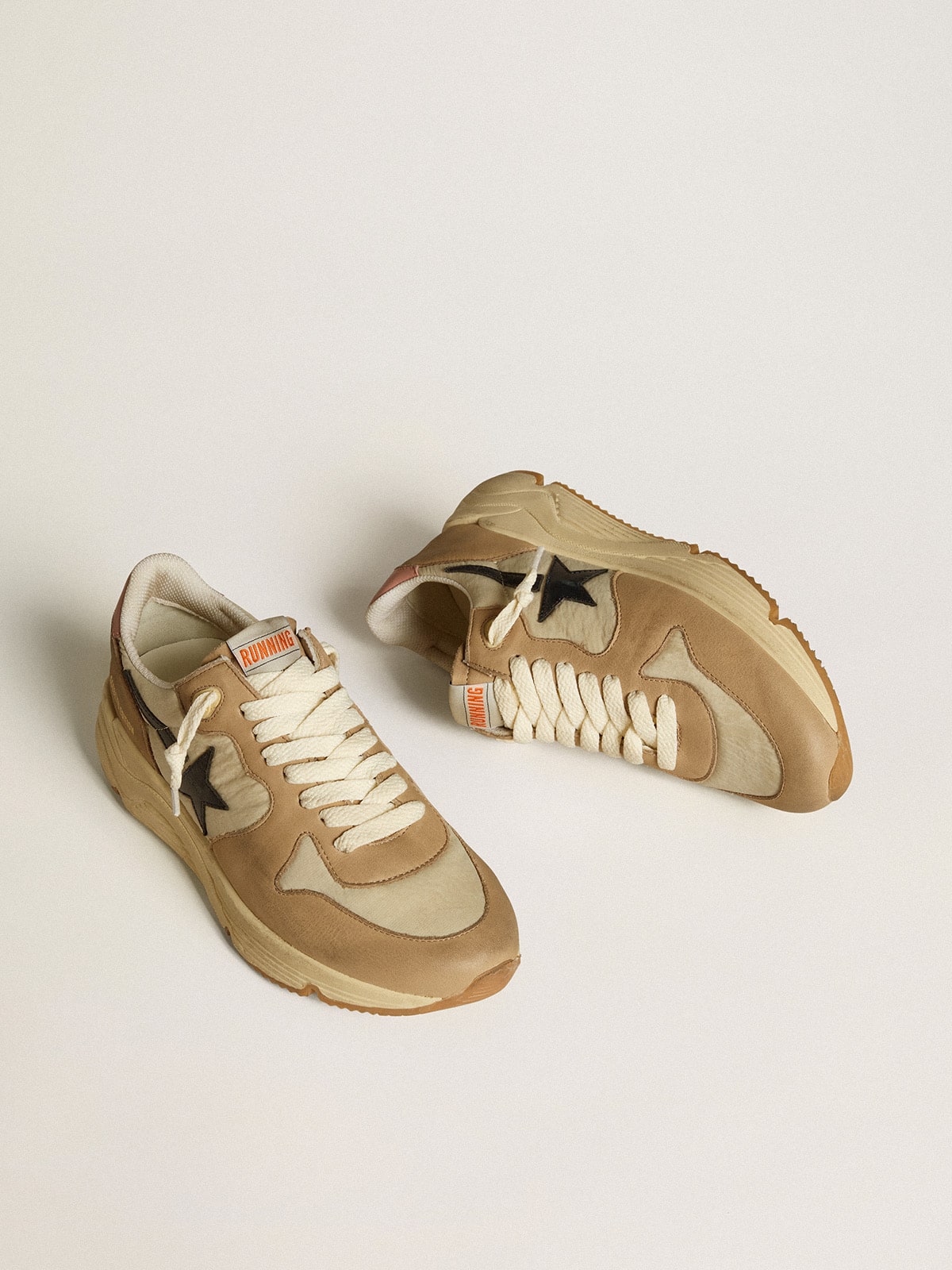 Golden Goose Running Sole LTD in nylon and nubuck with leather star and heel tab