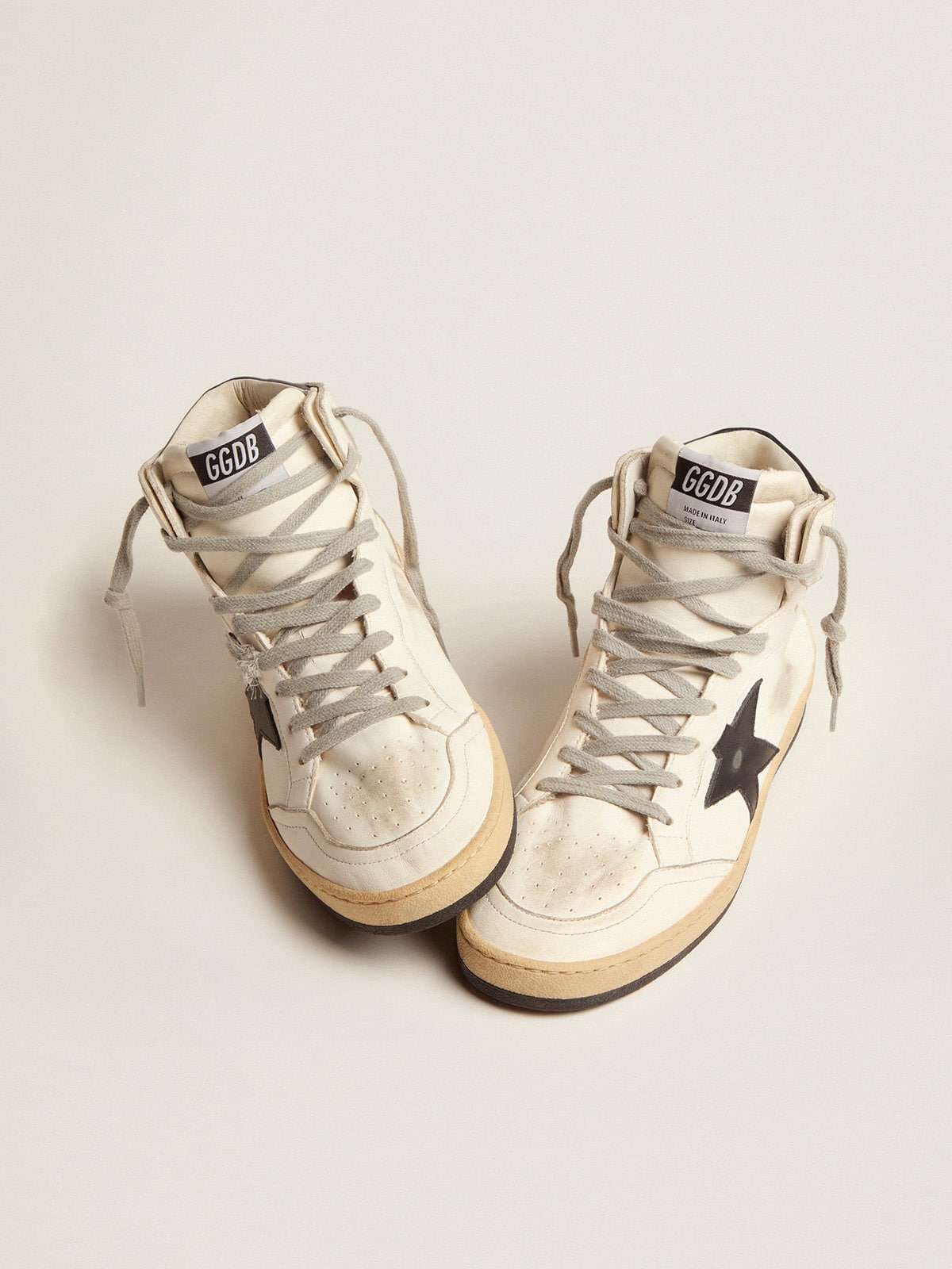 Golden Goose Women's Sky-Star with signature on the ankle and black inserts