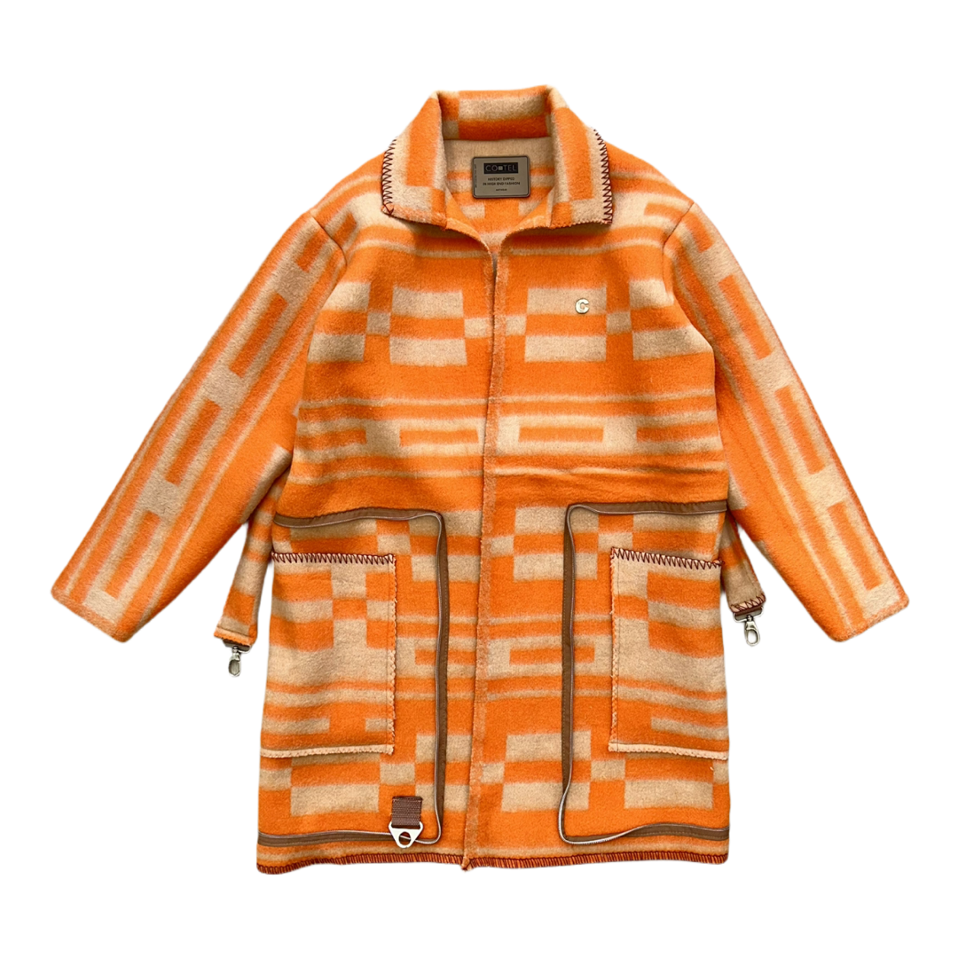 Cointel 1 of 1 Tangerine Weave Trench Tote