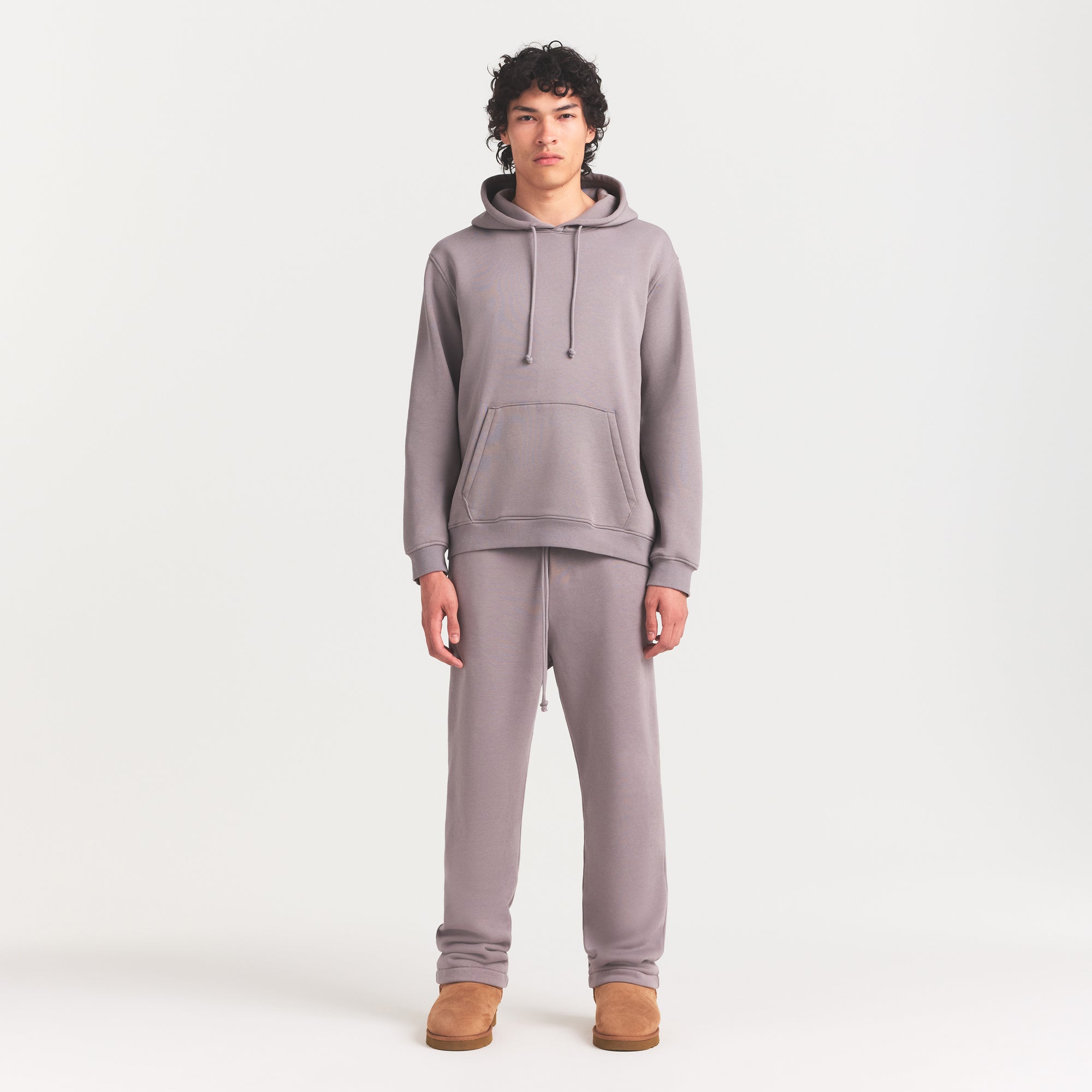 SKIMS FLEECE LOUNGE MENS CLASSIC STRAIGHT LEG PANT | SHADOW