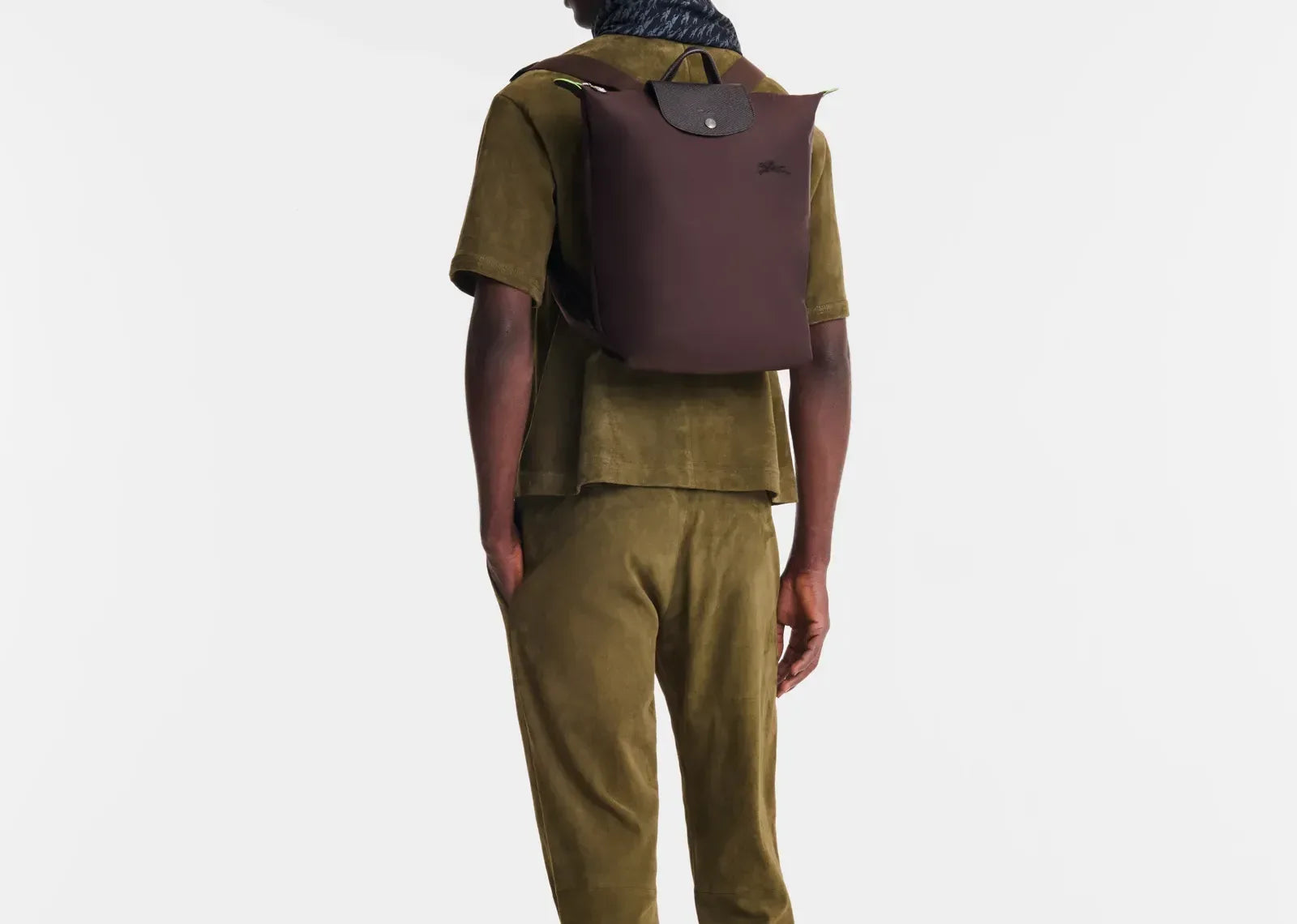 Longchamp Le Pliage Green M Backpack Mocha - My Suti