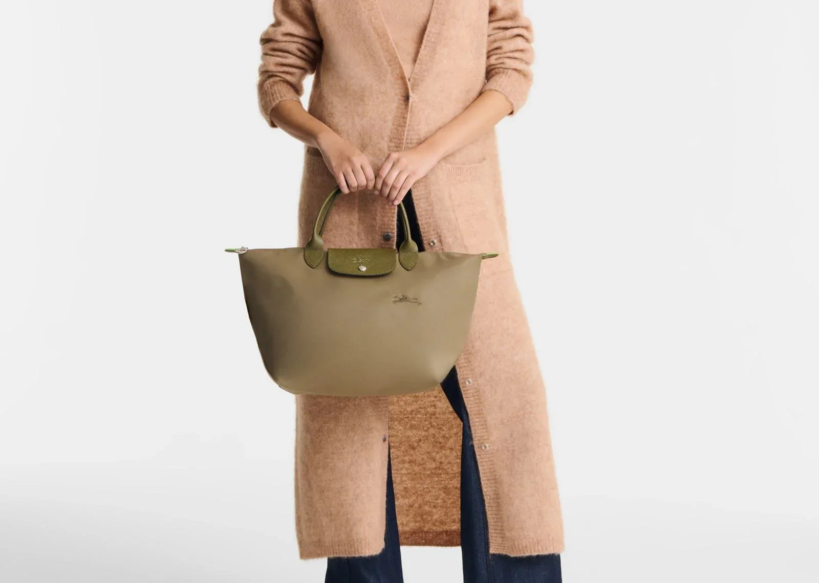 Longchamp Le Pliage Green Medium Handbag Artichoke - My Suti