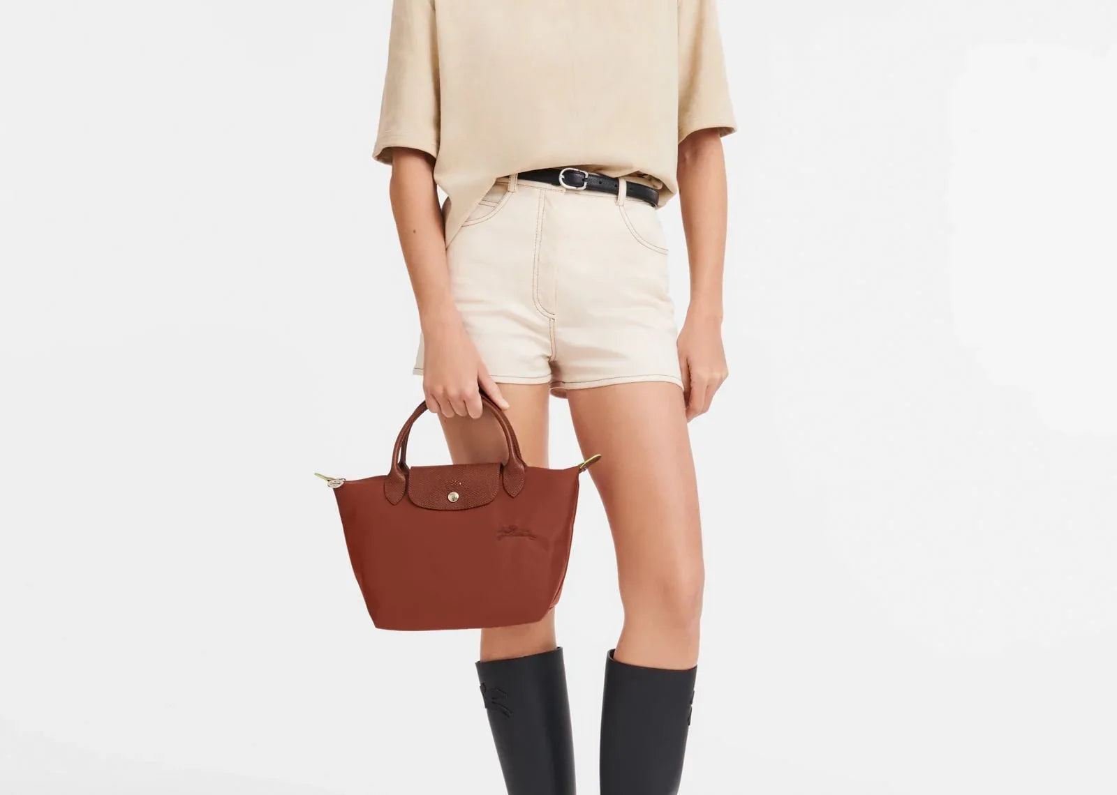 Longchamp Le Pliage Green Small Handbag Chestnut - My Suti