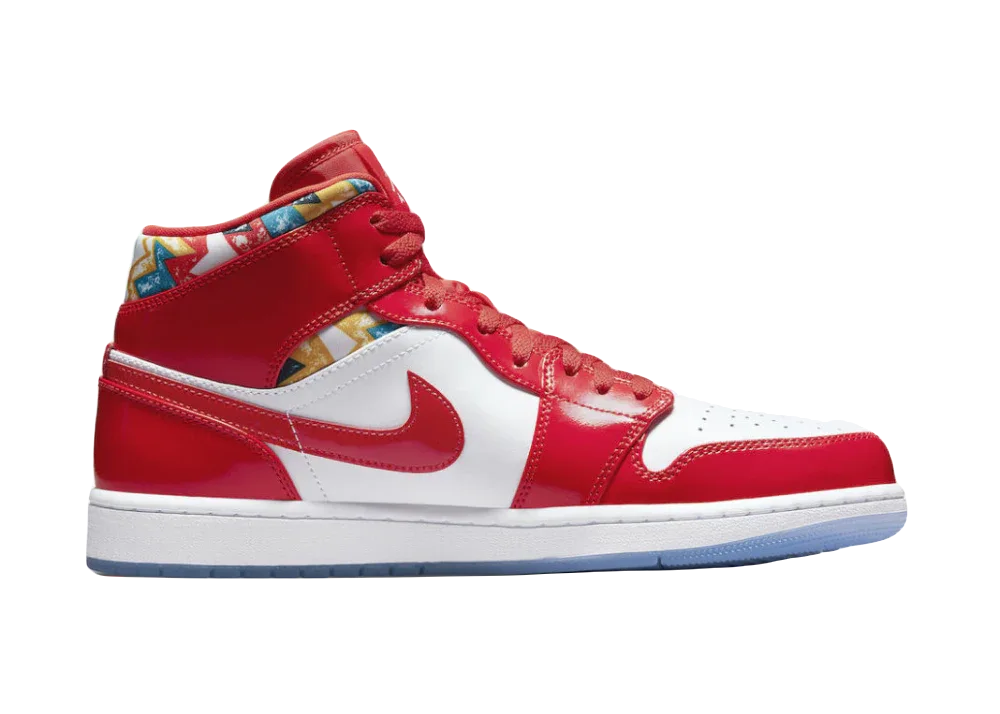 Nike Air Jordan 1 Mid Barcelona Sweater Red Patent - My Suti