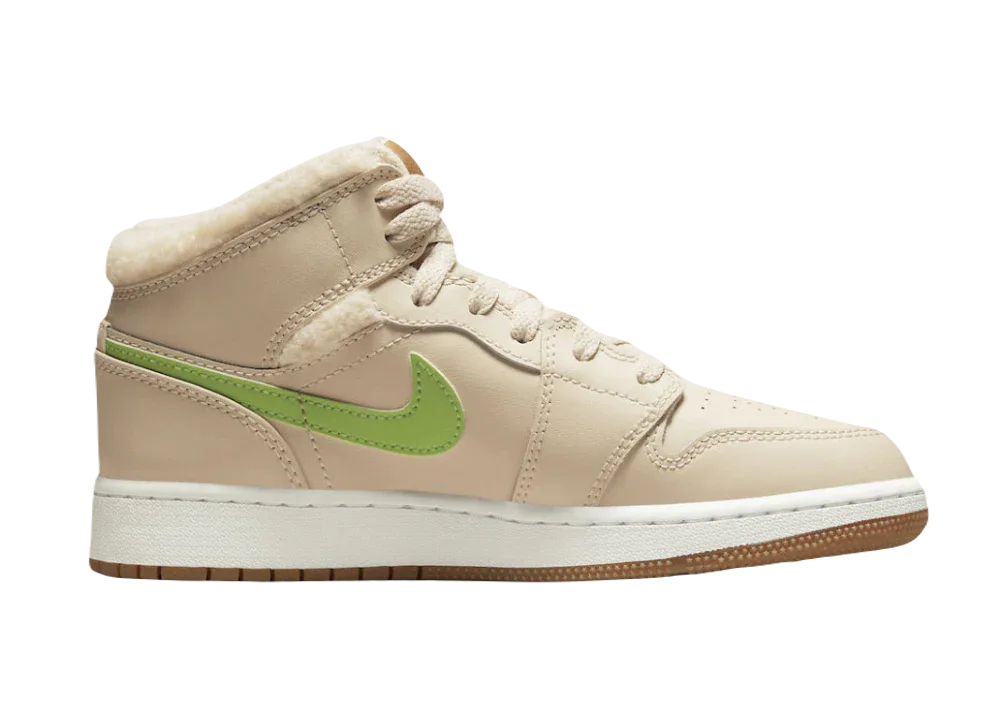 Nike Air Jordan 1 Mid Fleece Pearl White (GS) - My Suti