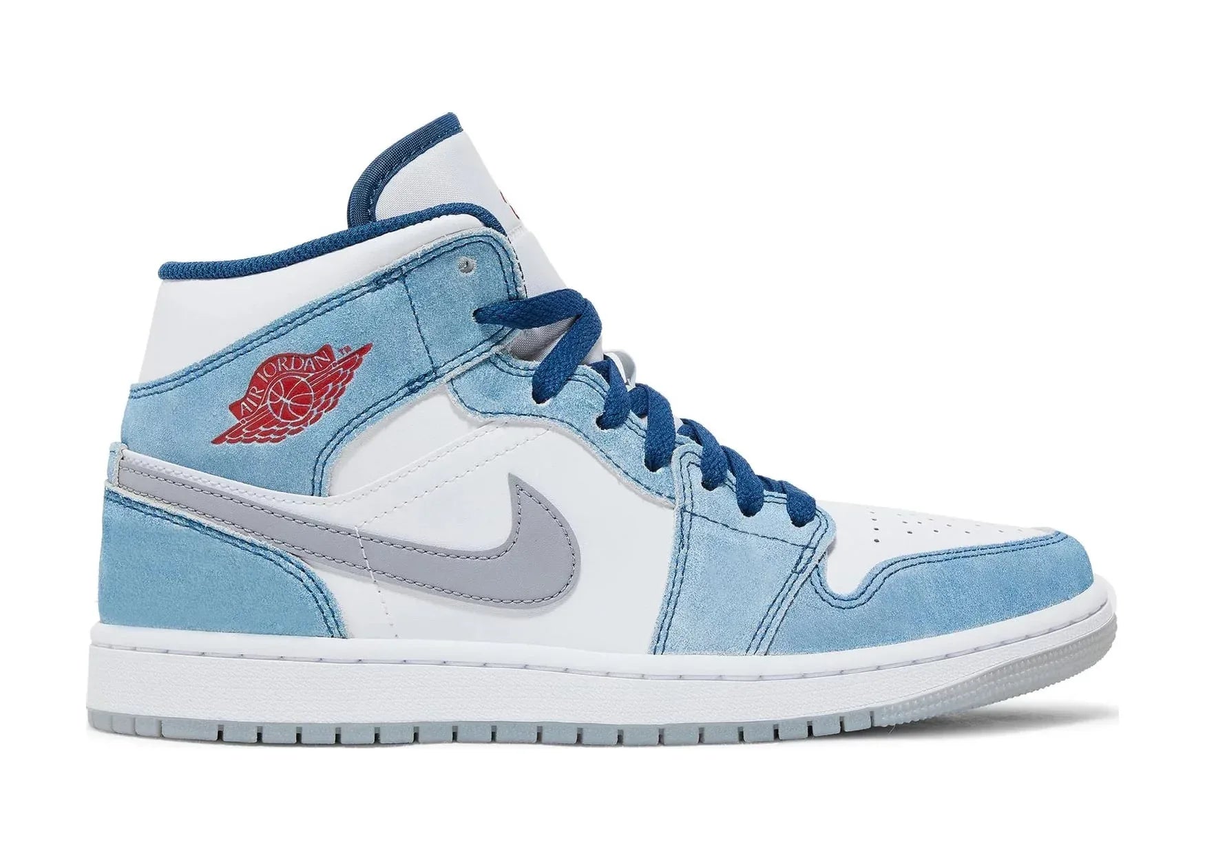 Nike Air Jordan 1 Mid French Blue Fire Red - My Suti