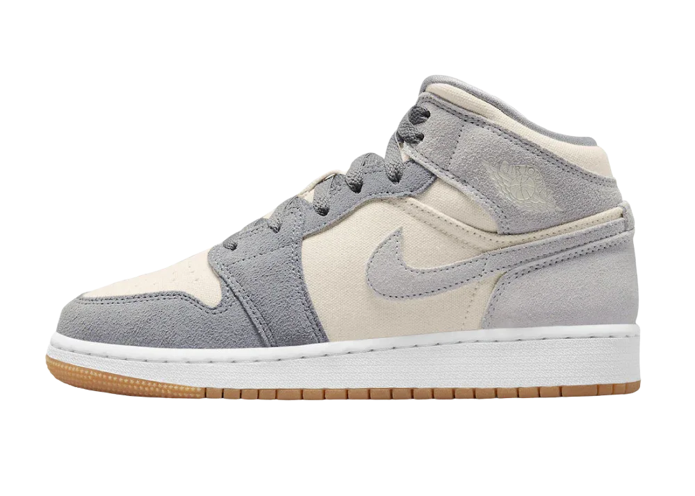 Nike Air Jordan 1 Mid SE Coconut Milk Particle Grey (GS) - My Suti