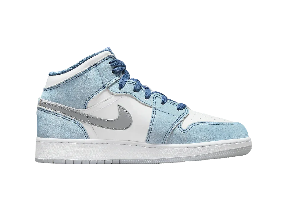 Nike Air Jordan 1 Mid SE French Blue Light Steel (GS) - My Suti
