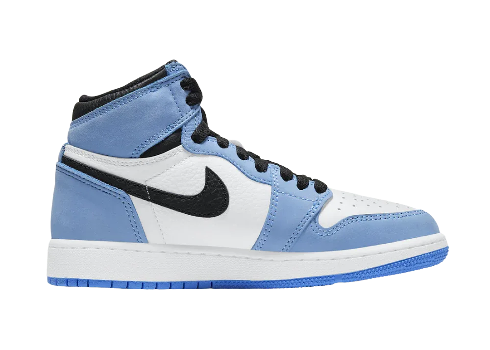Nike Air Jordan 1 Retro High White University Blue Black (GS) - My Suti