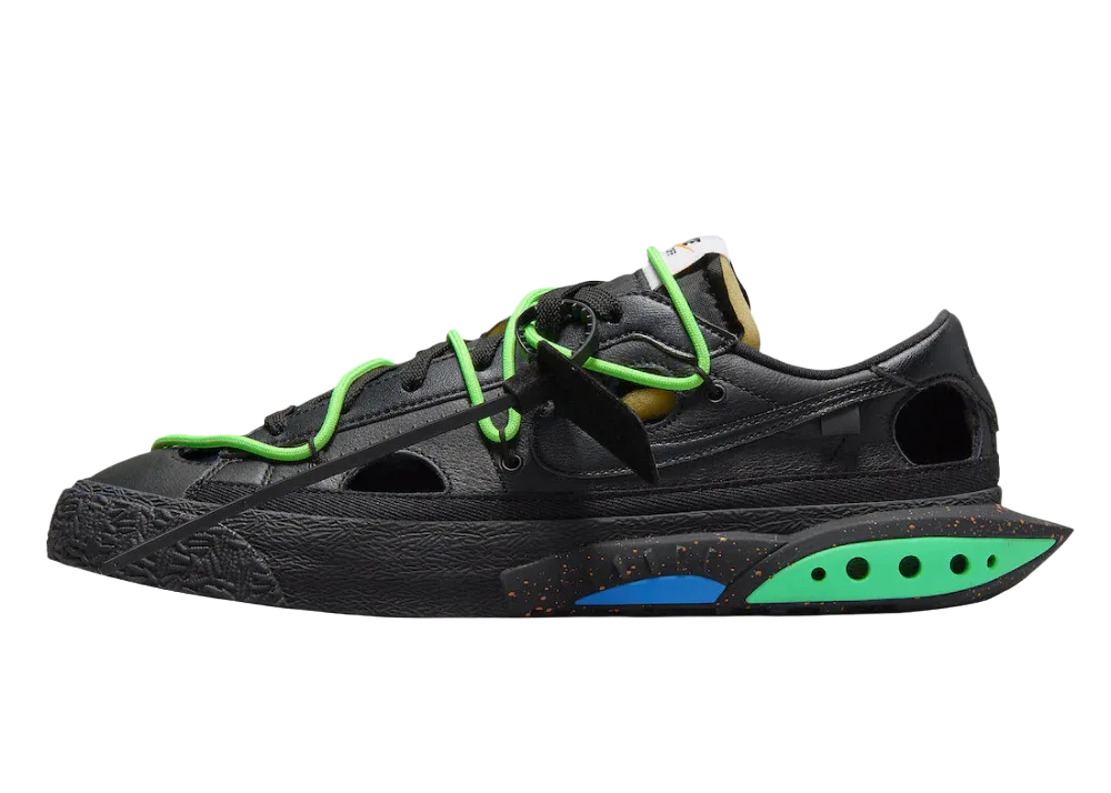 Nike Blazer Low Off-White Black Electro Green - My Suti