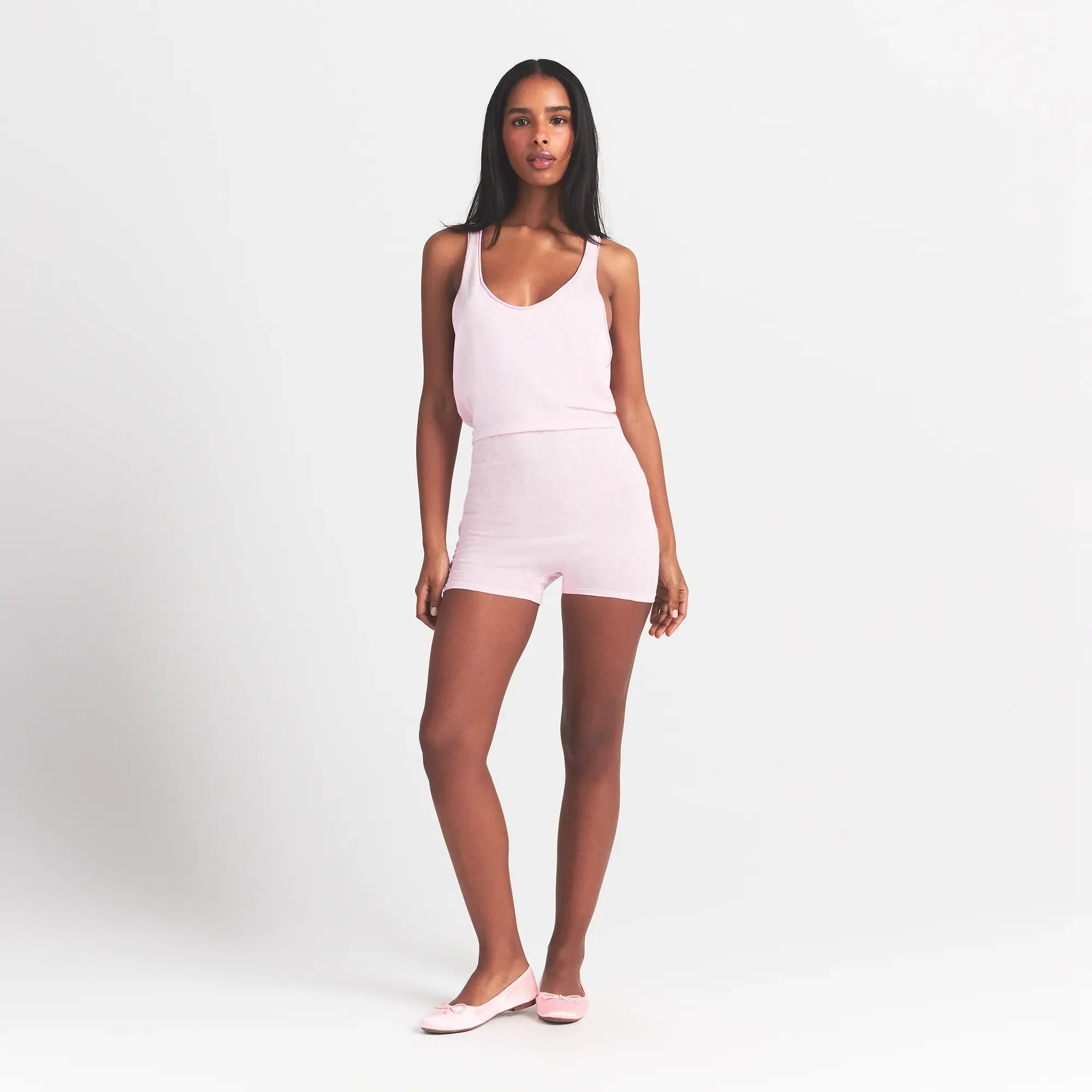 SKIMS WORN IN JERSEY HEART ONESIE | BABY PINK