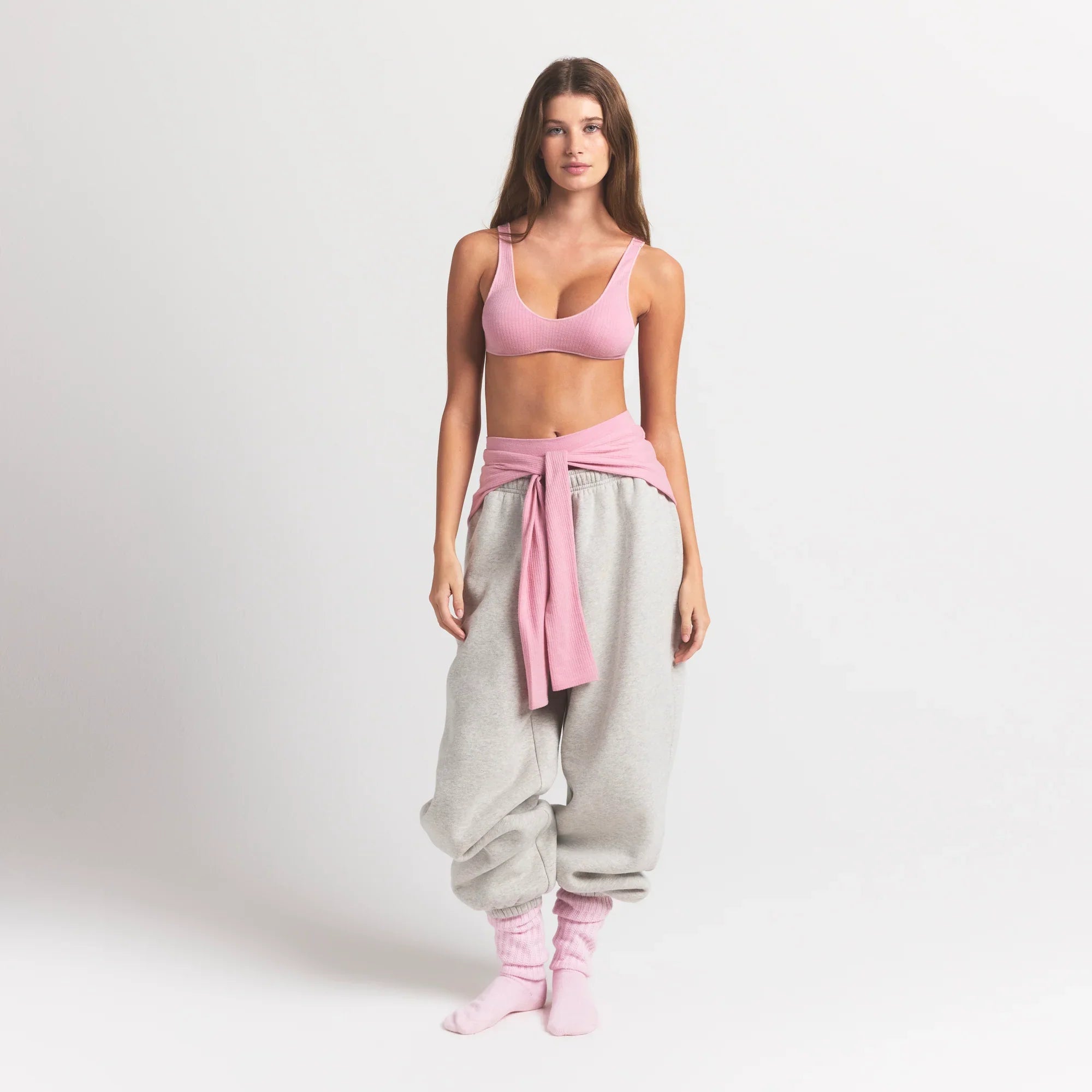 SKIMS WOOL RIB BRALETTE | HALITE