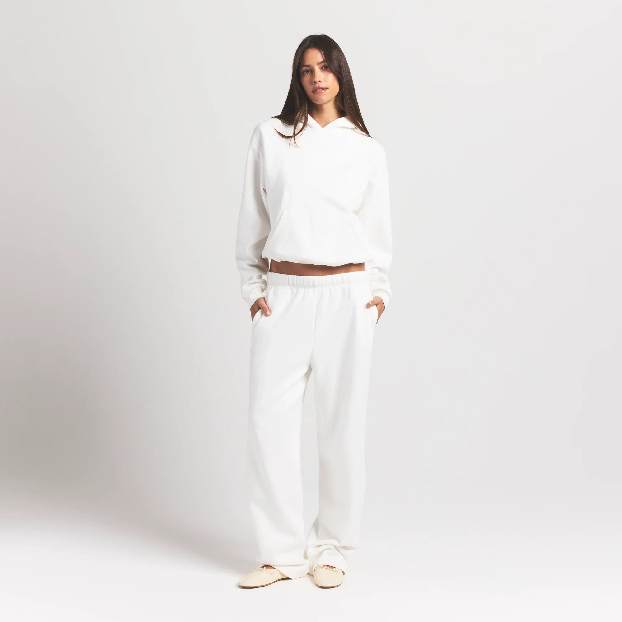 SKIMS COTTON FLEECE CLASSIC HOODIE | MARBLE