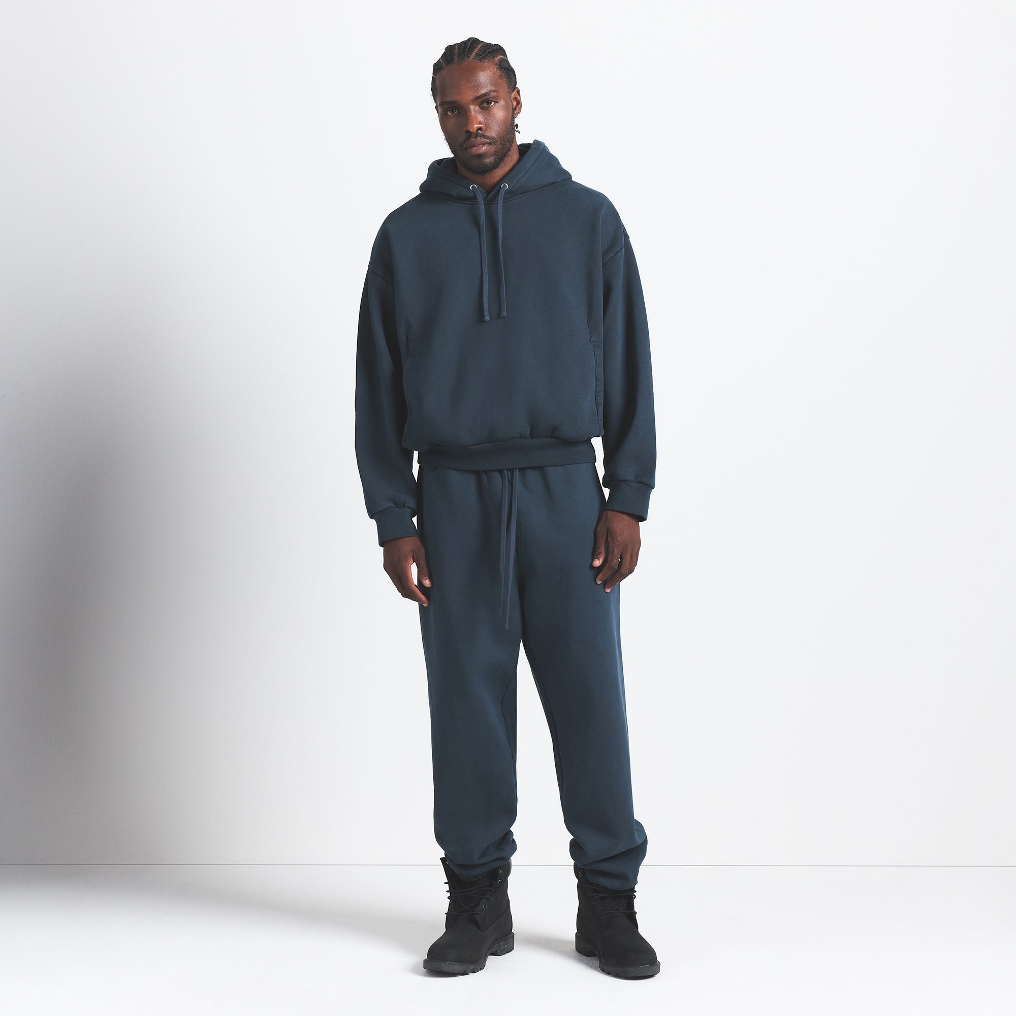 SKIMS HEAVYWEIGHT FLEECE MENS HOODIE | NAVY