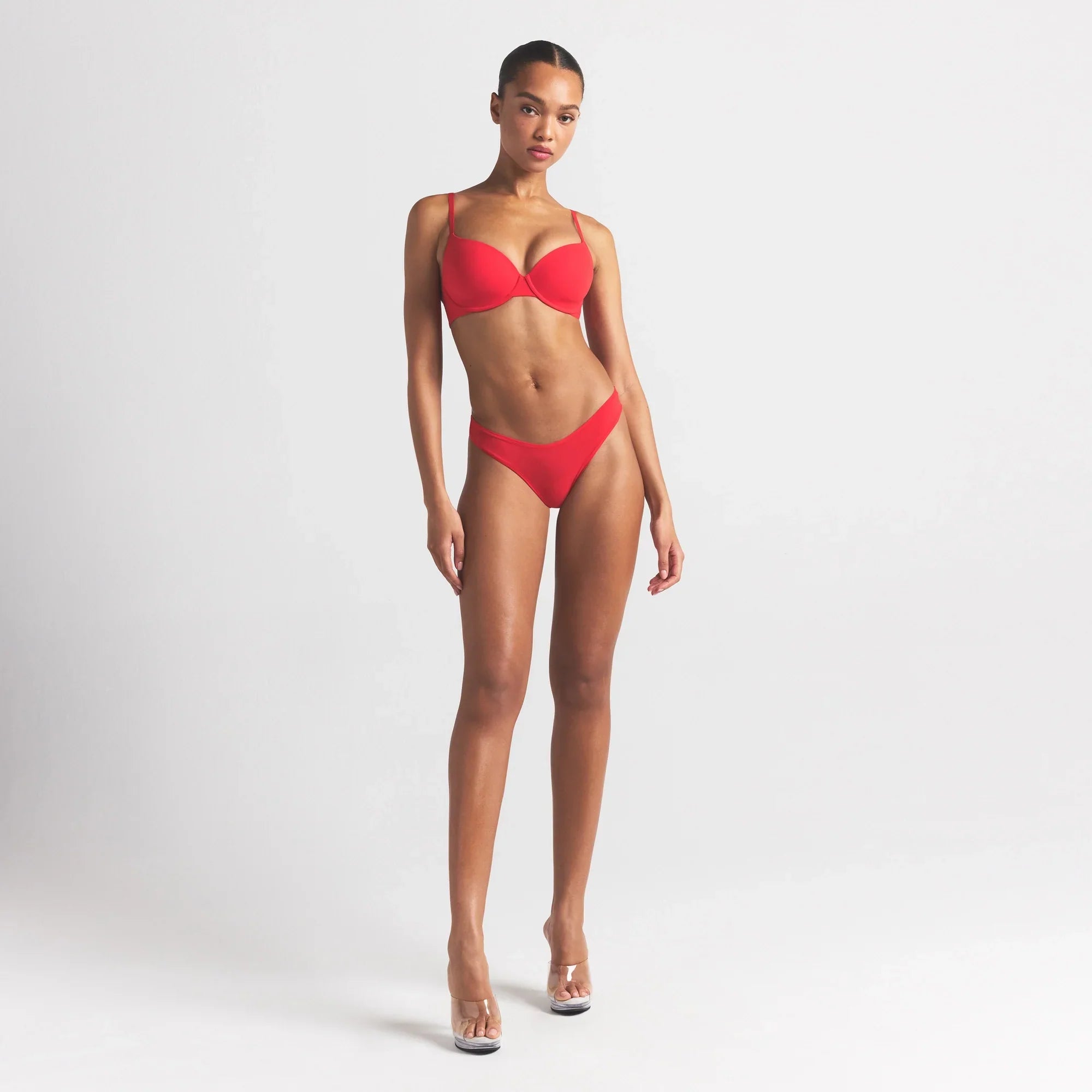 SKIMS FITS EVERYBODY DIPPED FRONT THONG | CHERRY