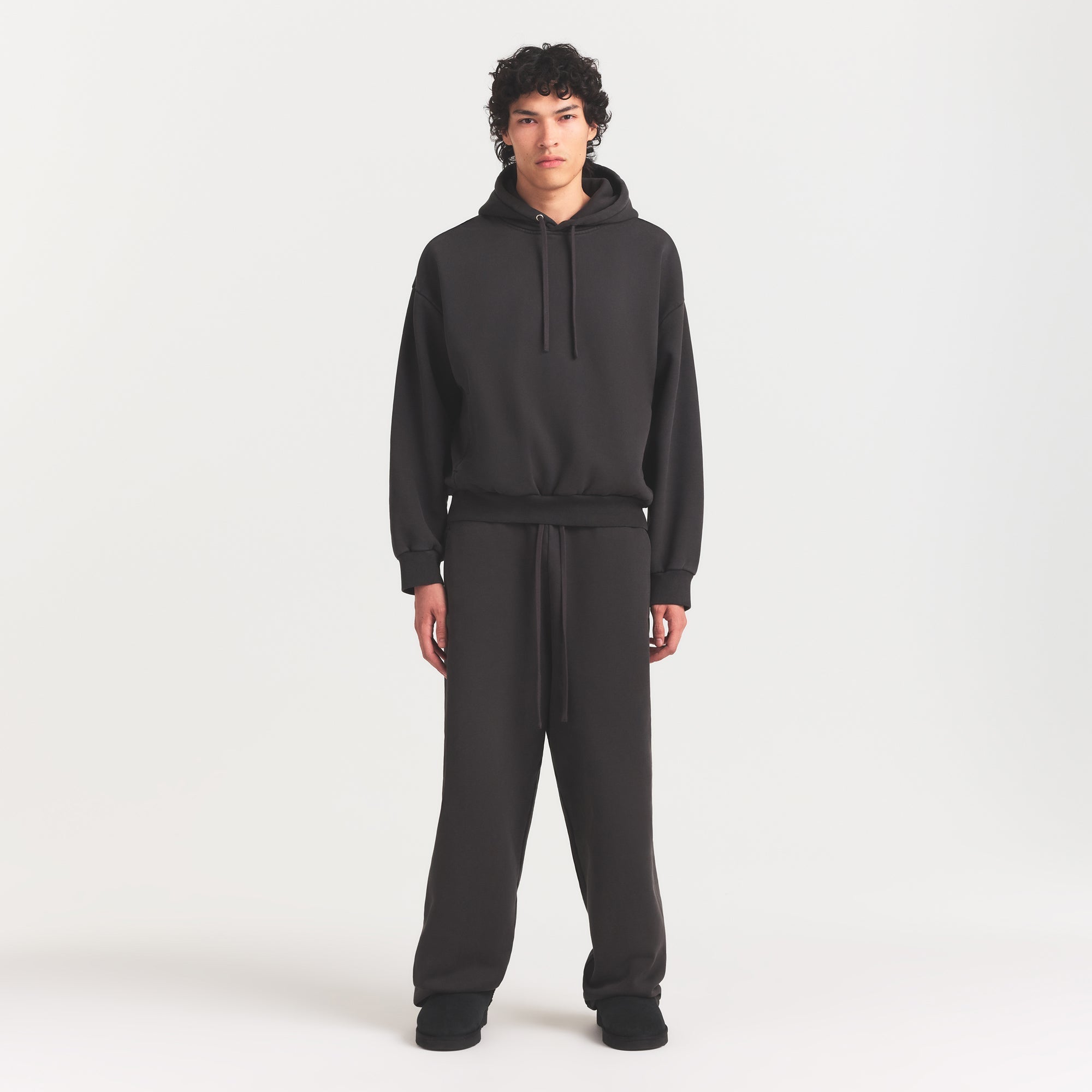 SKIMS HEAVYWEIGHT FLEECE MENS STRAIGHT LEG PANT | WASHED ONYX