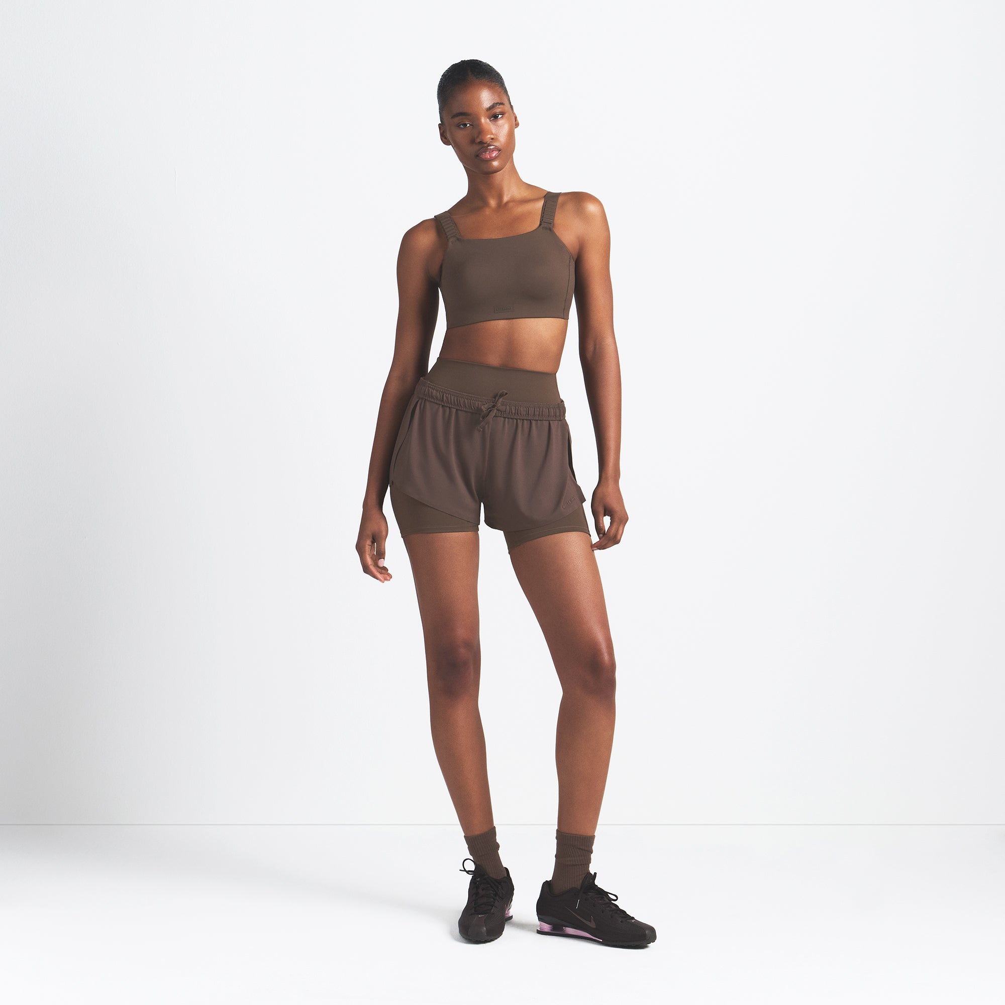 NikeSKIMS AIRY MINI SHORT | DARK SEPIA