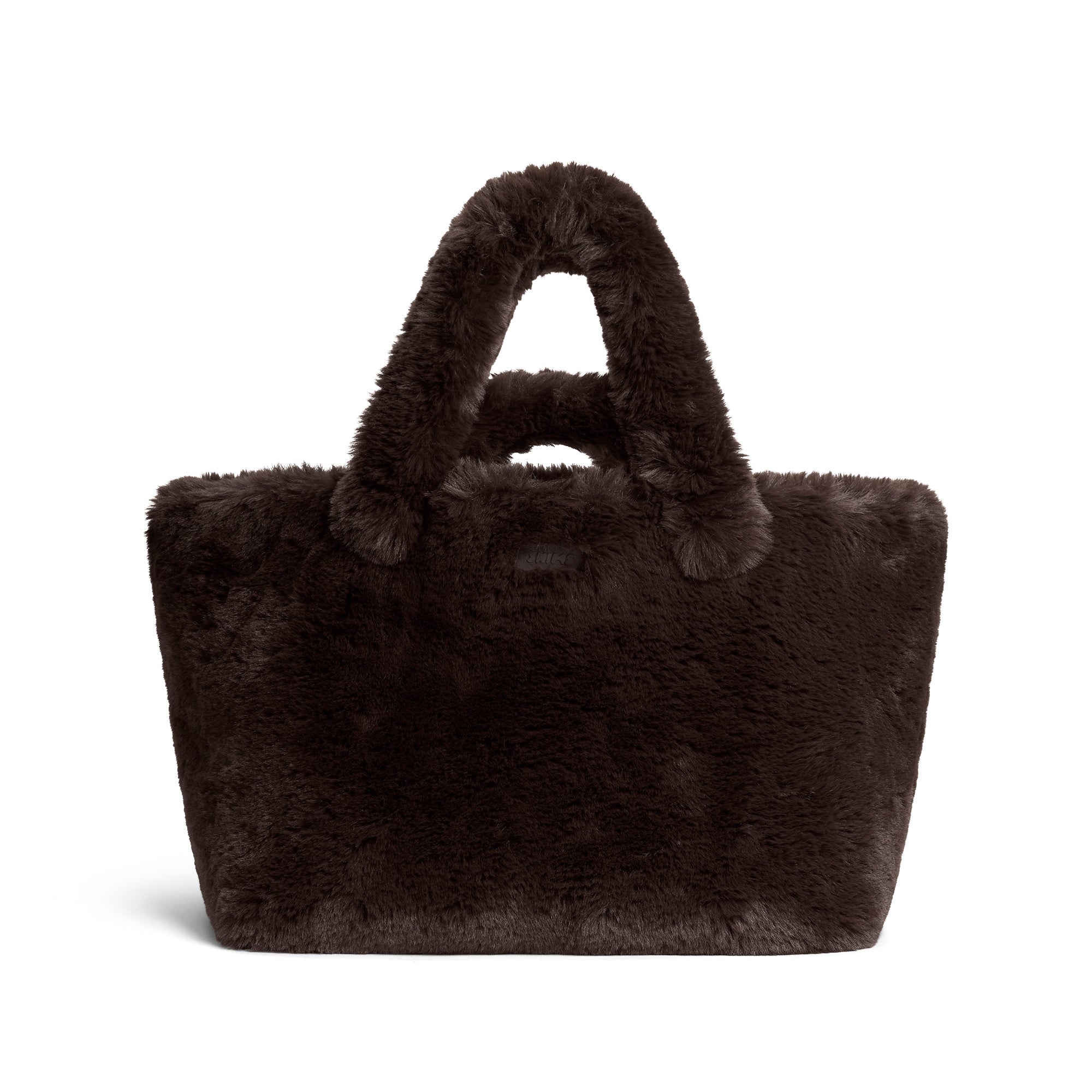 SKIMS FAUX FUR JUMBO TOTE | ESPRESSO