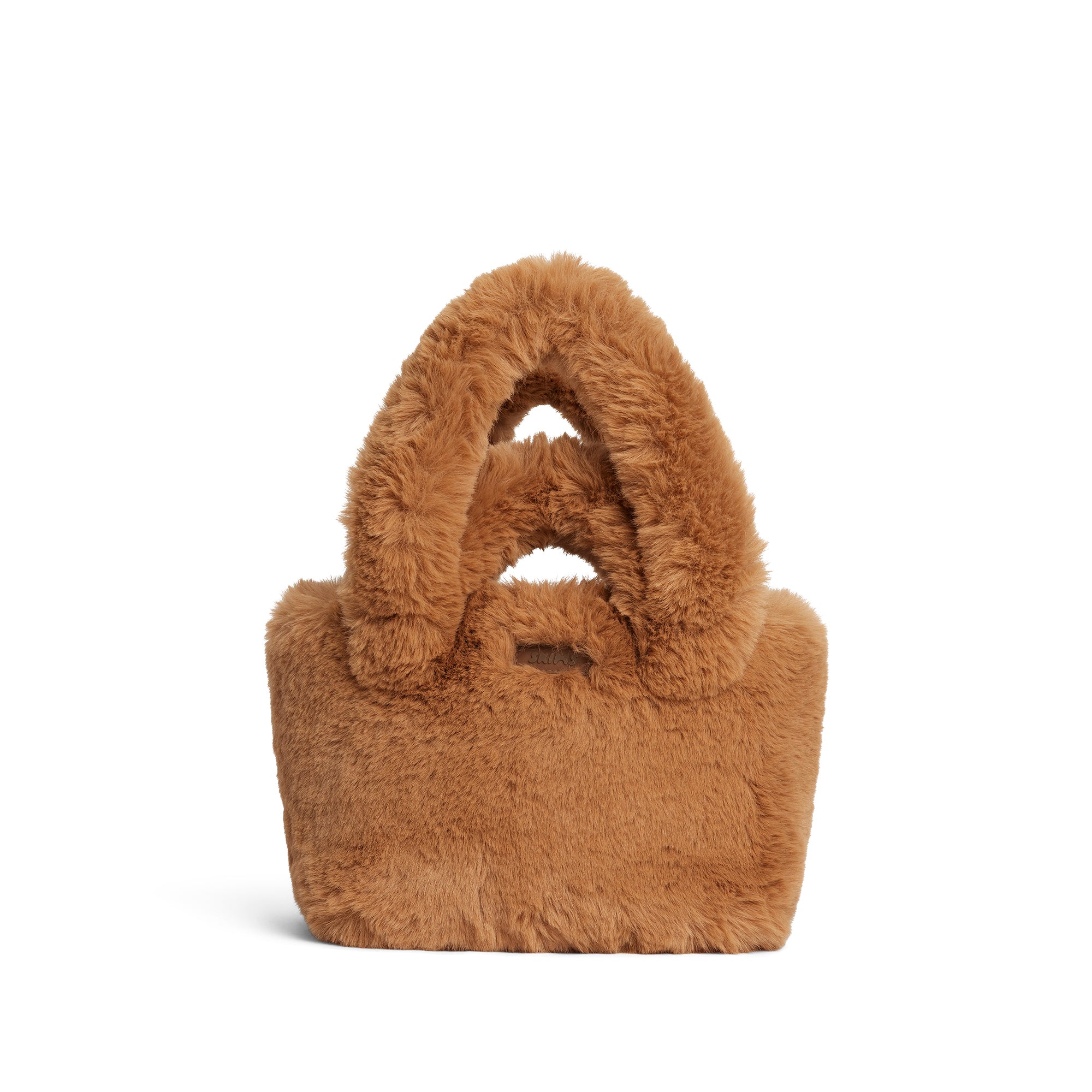 SKIMS FAUX FUR MINI TOTE | CAMEL