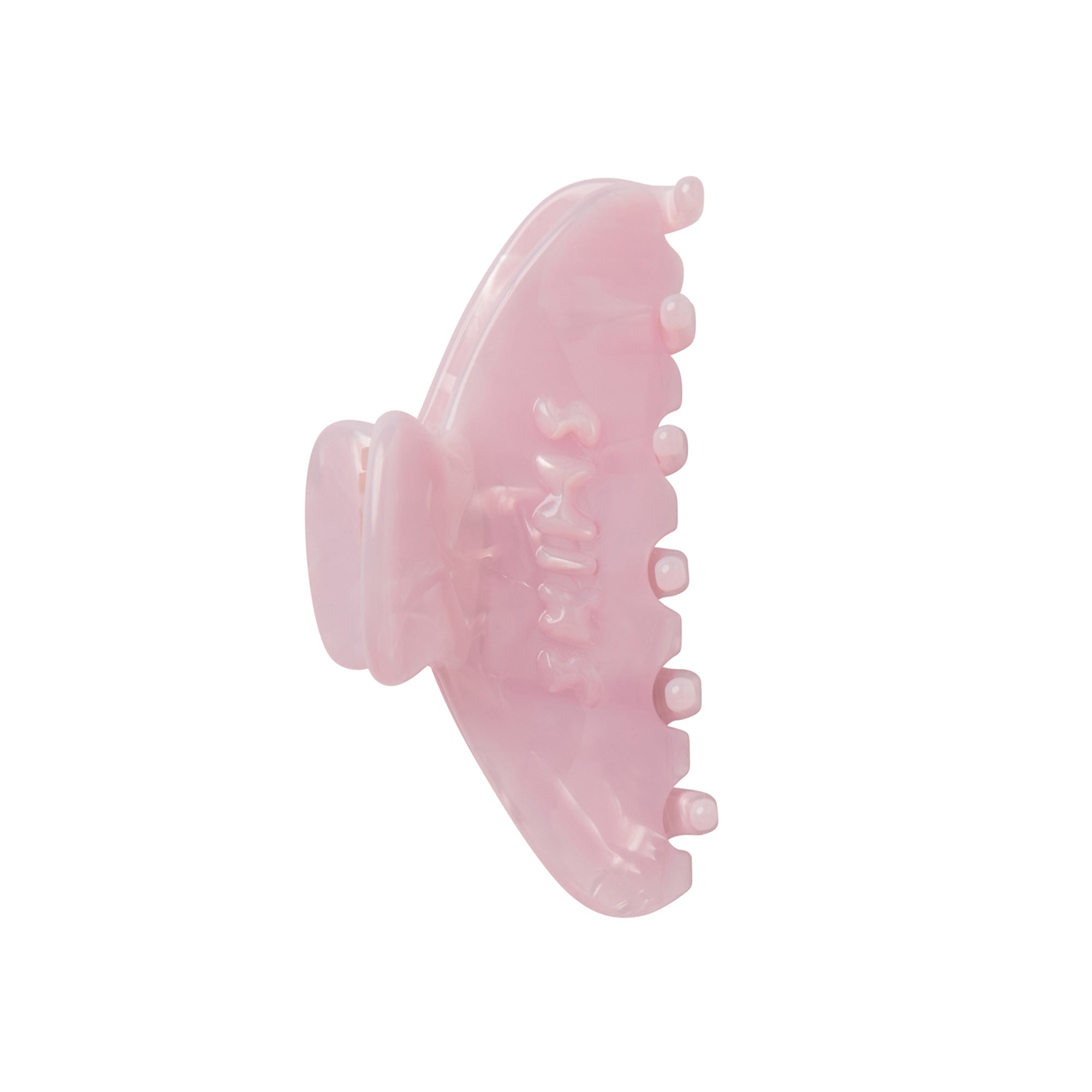 SKIMS GETTING READY ACCESSORIES EMBOSSED LOGO CLAW CLIP | BARELY PINK PEARL