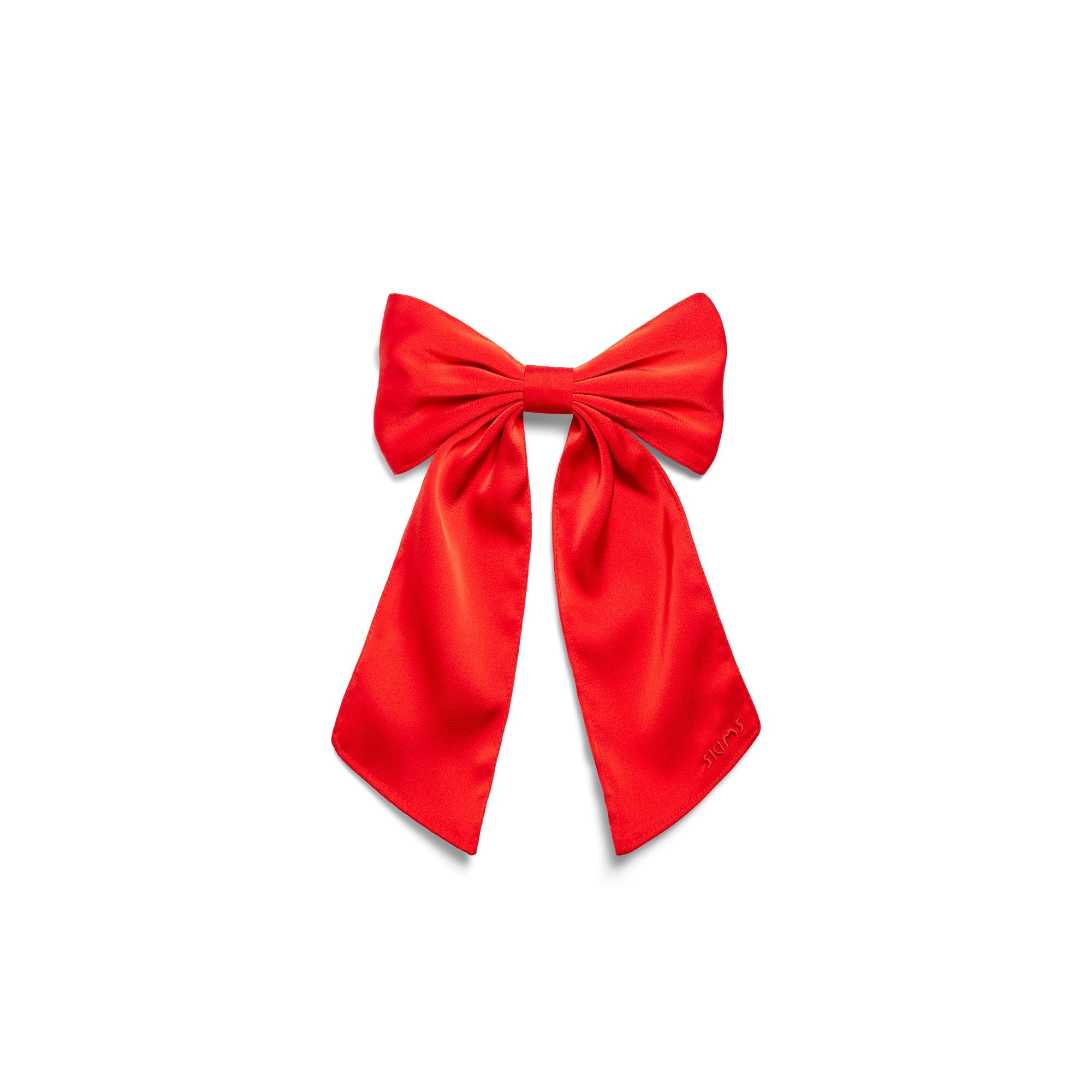 SKIMS SATIN JUMBO BOW CLIP | RUBY