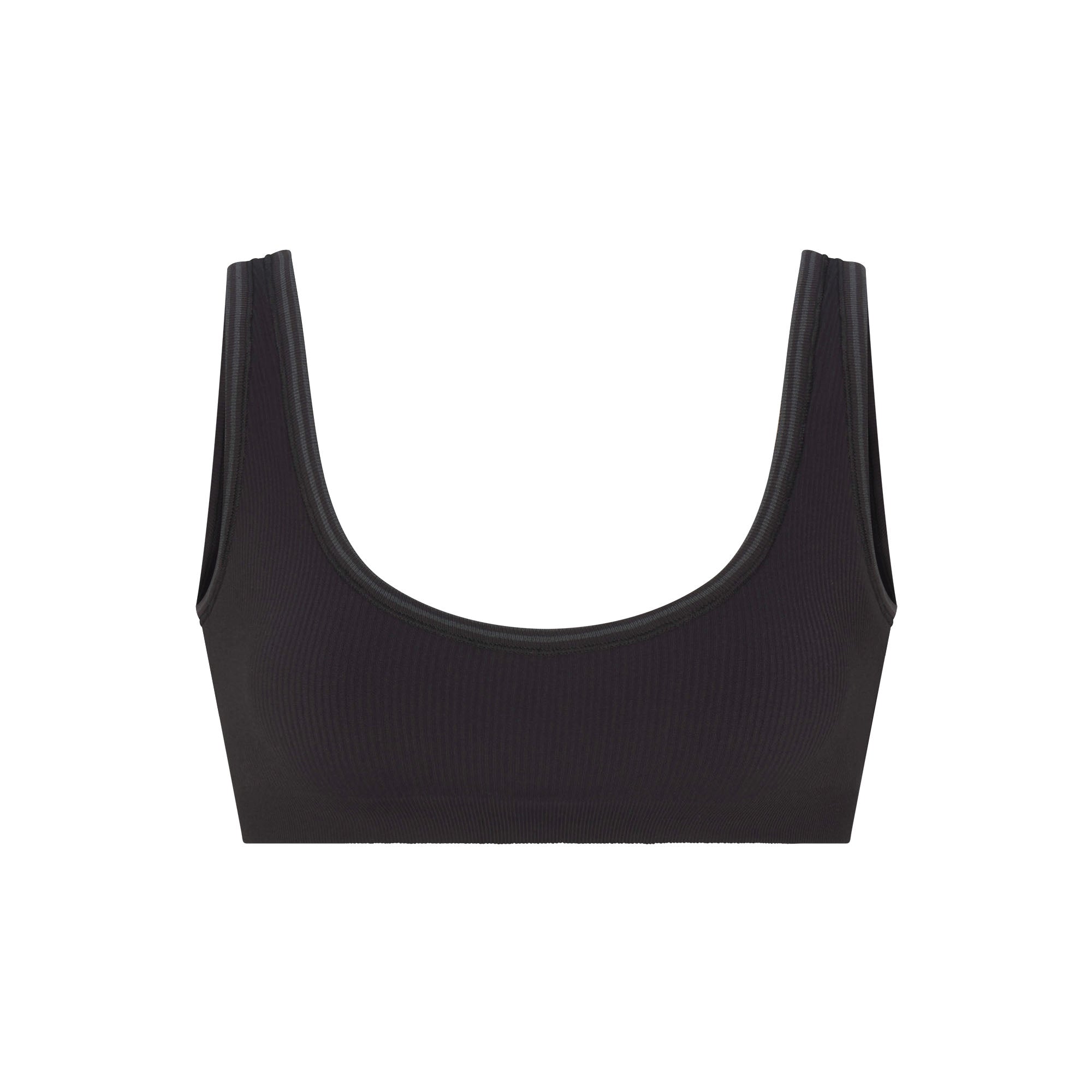 NikeSKIMS RIBBED SEAMLESS MICRO SCOOP BRA | OBSIDIAN