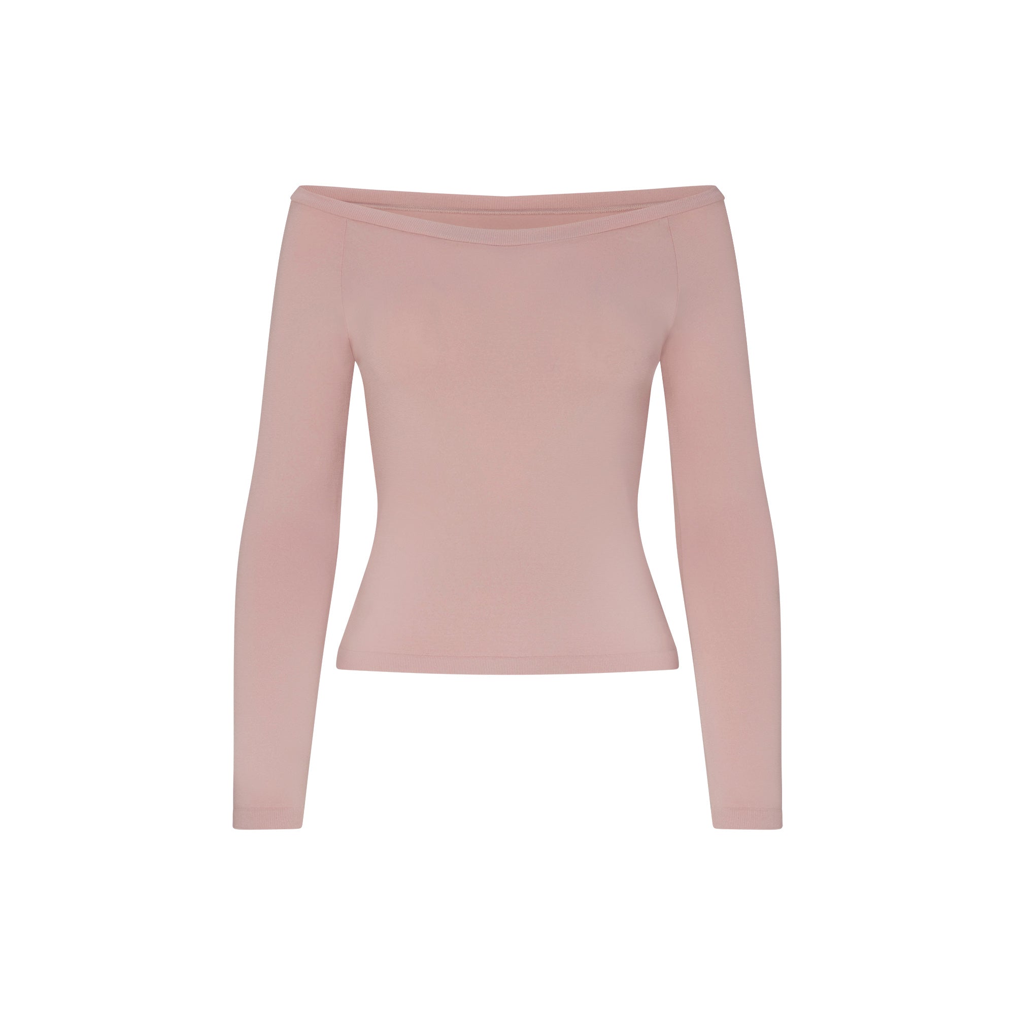 NikeSKIMS STRETCH KNIT LONG SLEEVE BOATNECK TOP | HIMALAYAN