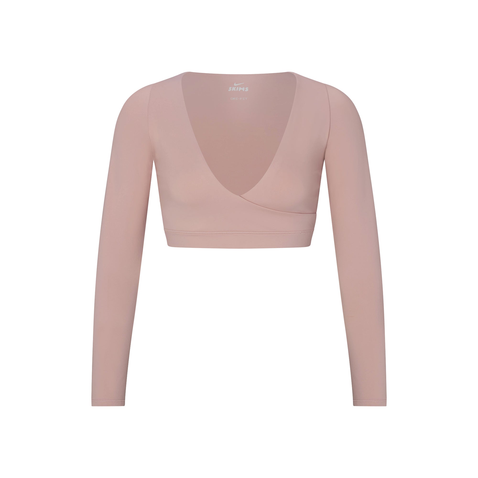 NikeSKIMS MATTE WRAP LONG SLEEVE CROPPED TOP | HIMALAYAN