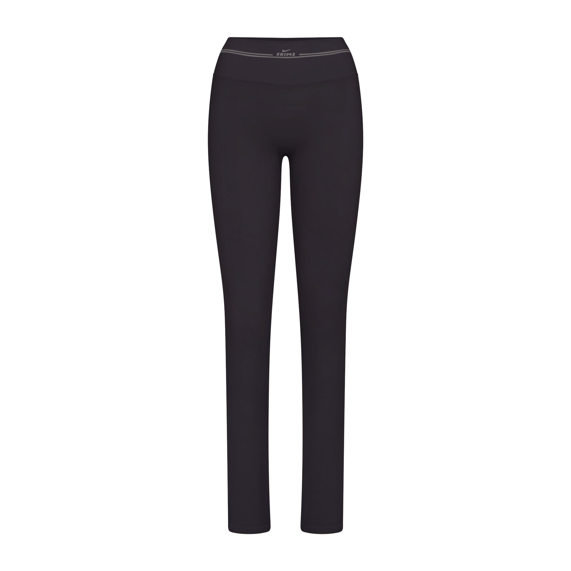 NikeSKIMS RIBBED SEAMLESS 34" STRAIGHT LEGGING | OBSIDIAN