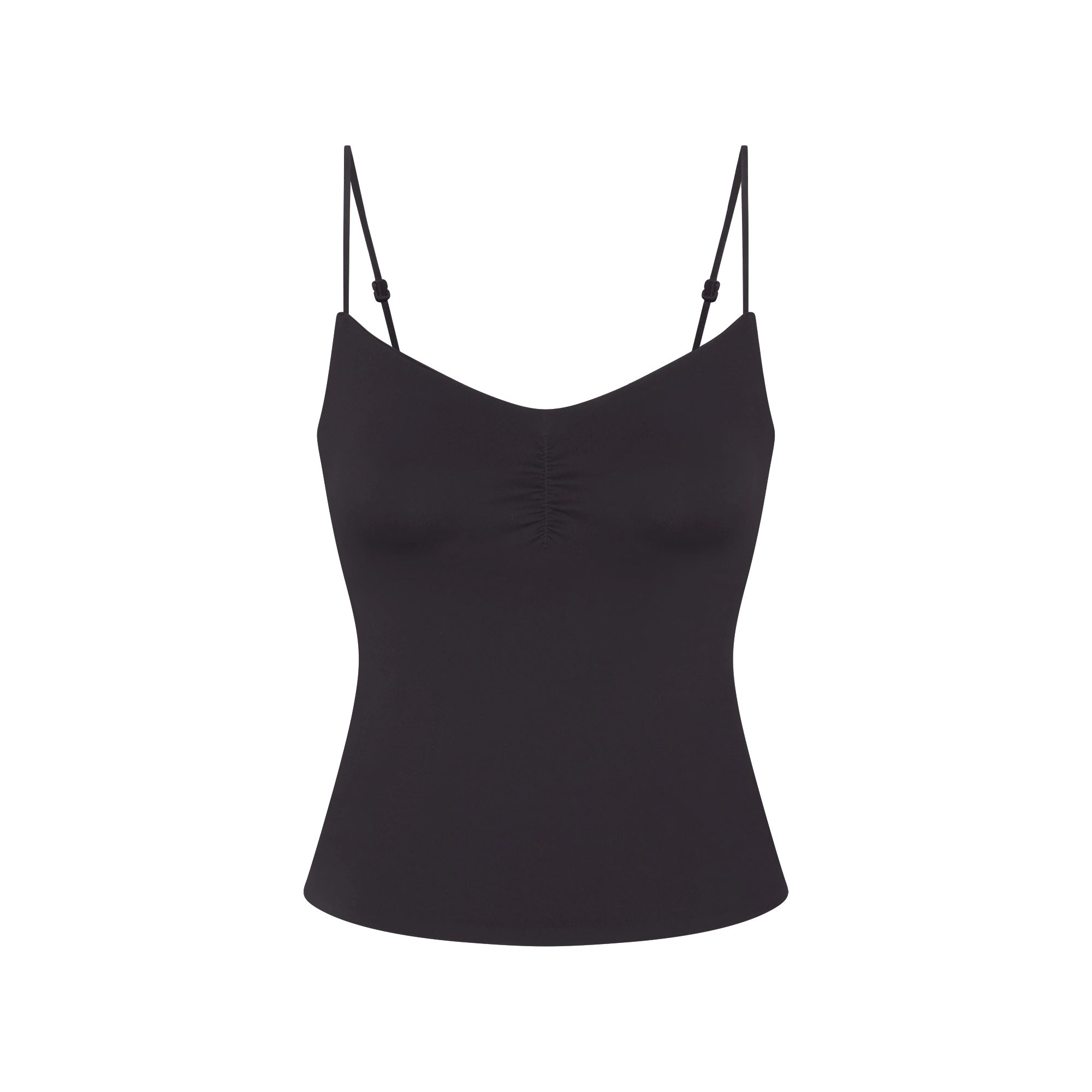 NikeSKIMS MATTE SHIRRED FRONT TANK | OBSIDIAN