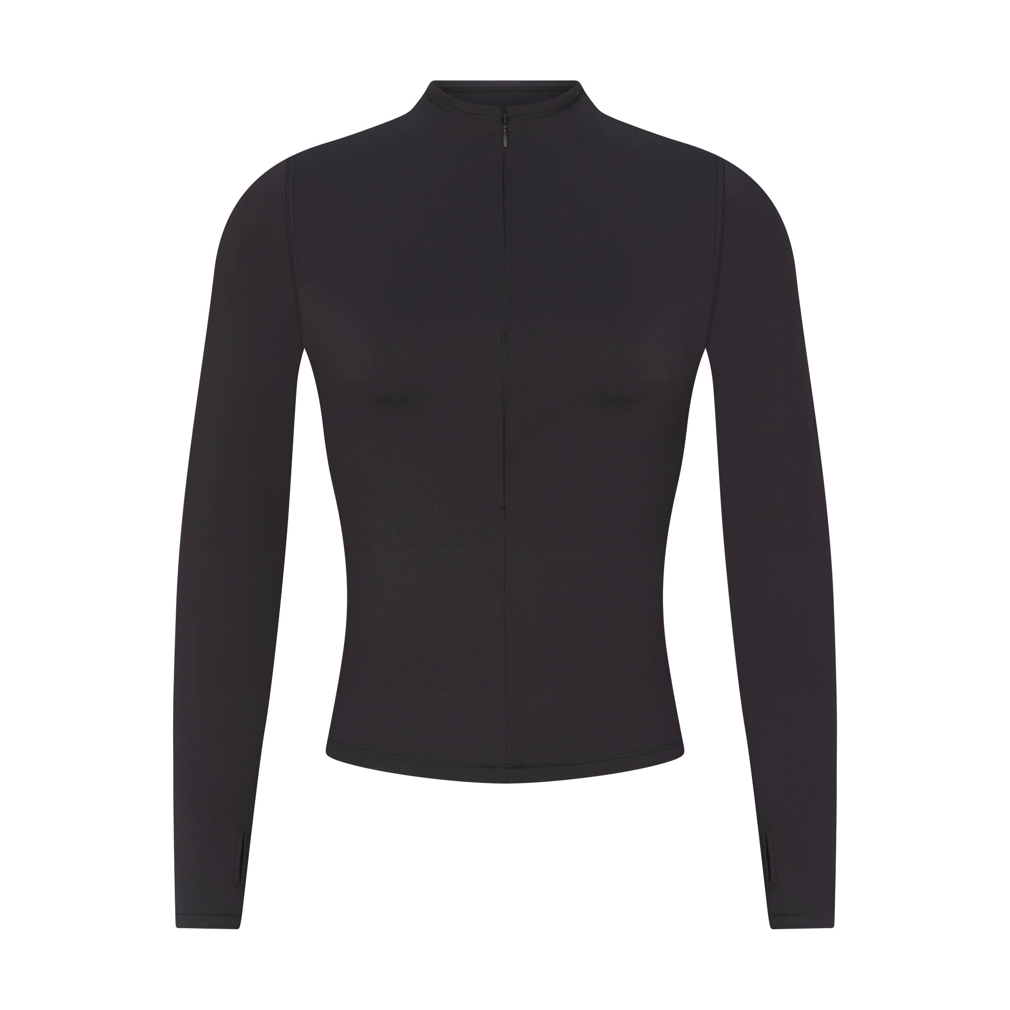 NikeSKIMS MATTE ZIP FRONT TOP | OBSIDIAN